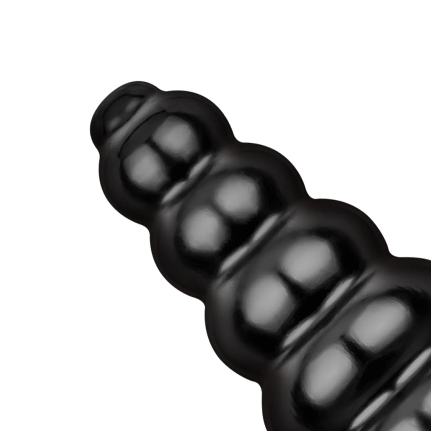 All Black - Geribbelde Dildo - 34 cm