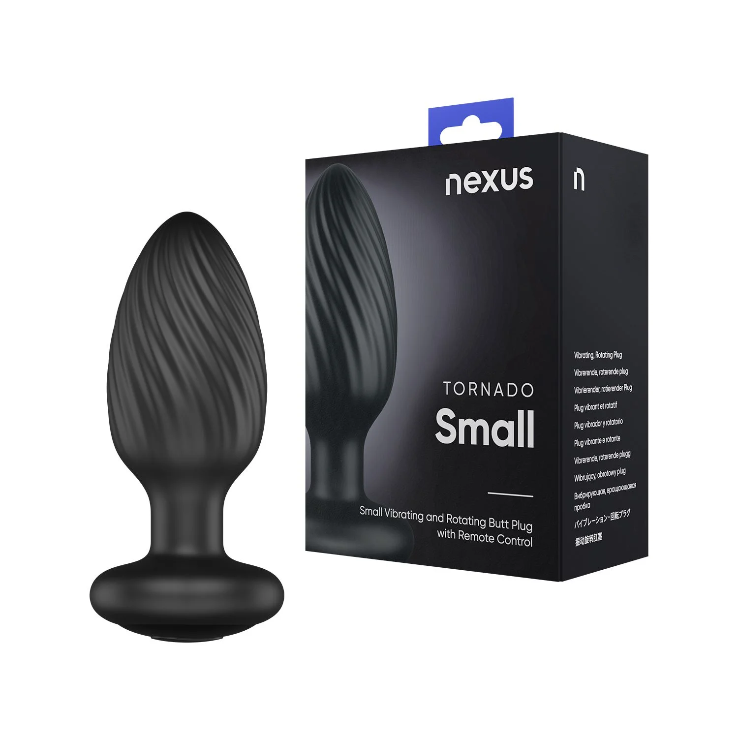 Nexus - Tornado Roterende Butt Plug - Zwart