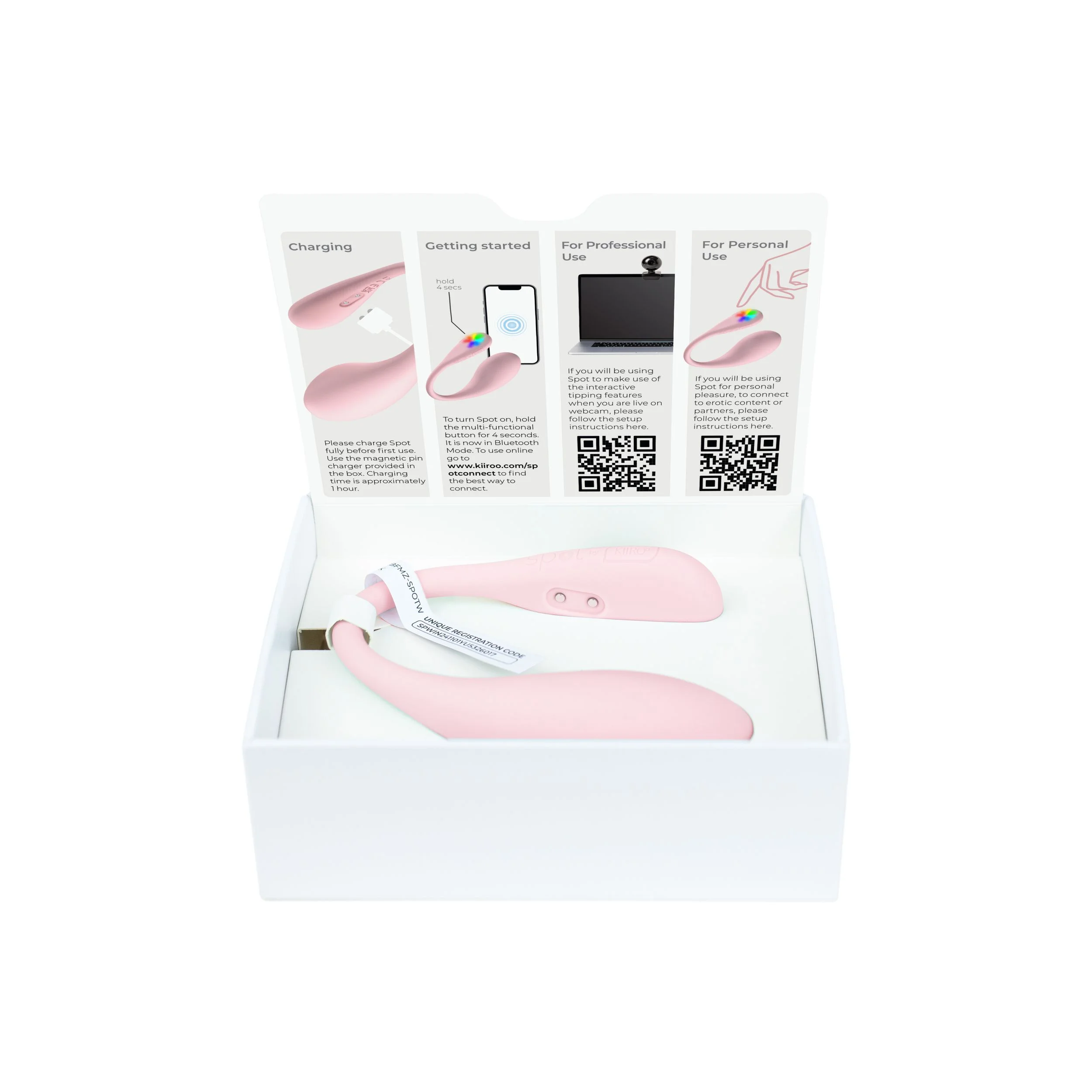 Kiiroo - Spot Draagbaar Vibrerend Eitje - Roze
