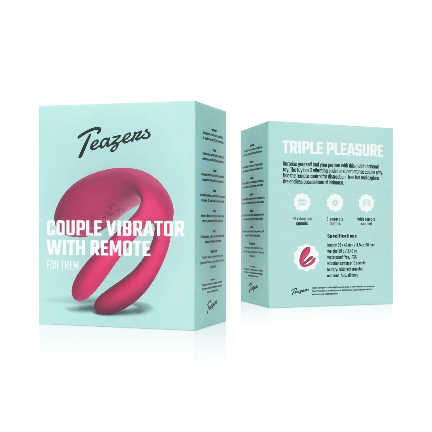 Teazers Koppel vibrator met Afstandsbediening