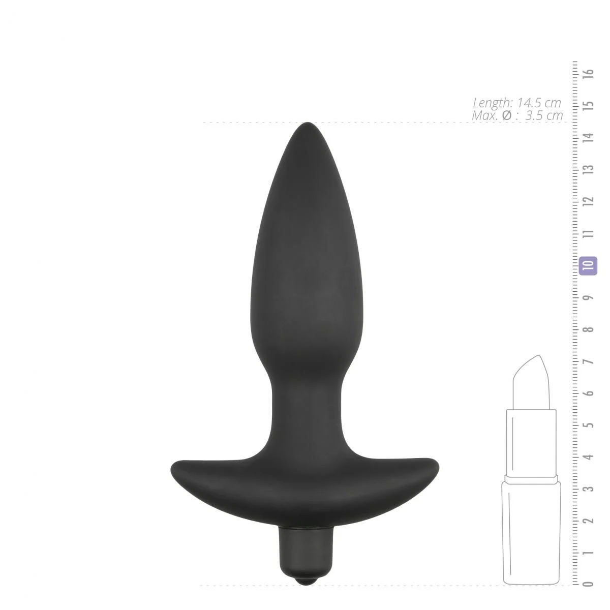 Vibrerende buttplug - zwart