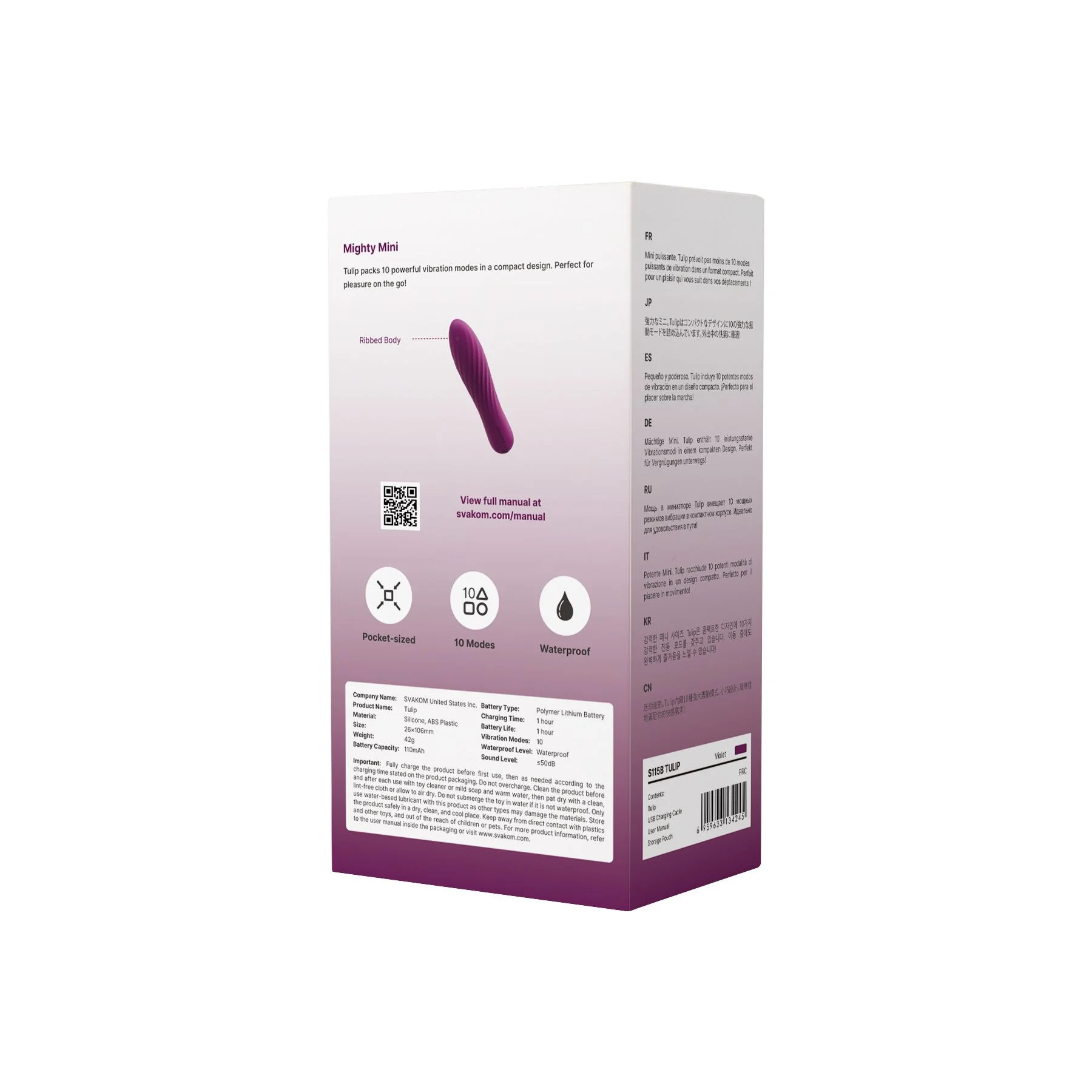 SVAKOM - Tulip Krachtige Vibrator - Paars