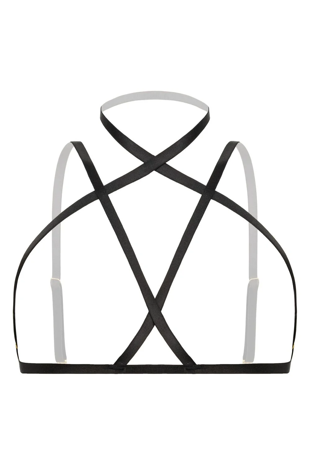Christine - Strappy Harness Bralette Fia -  zwart