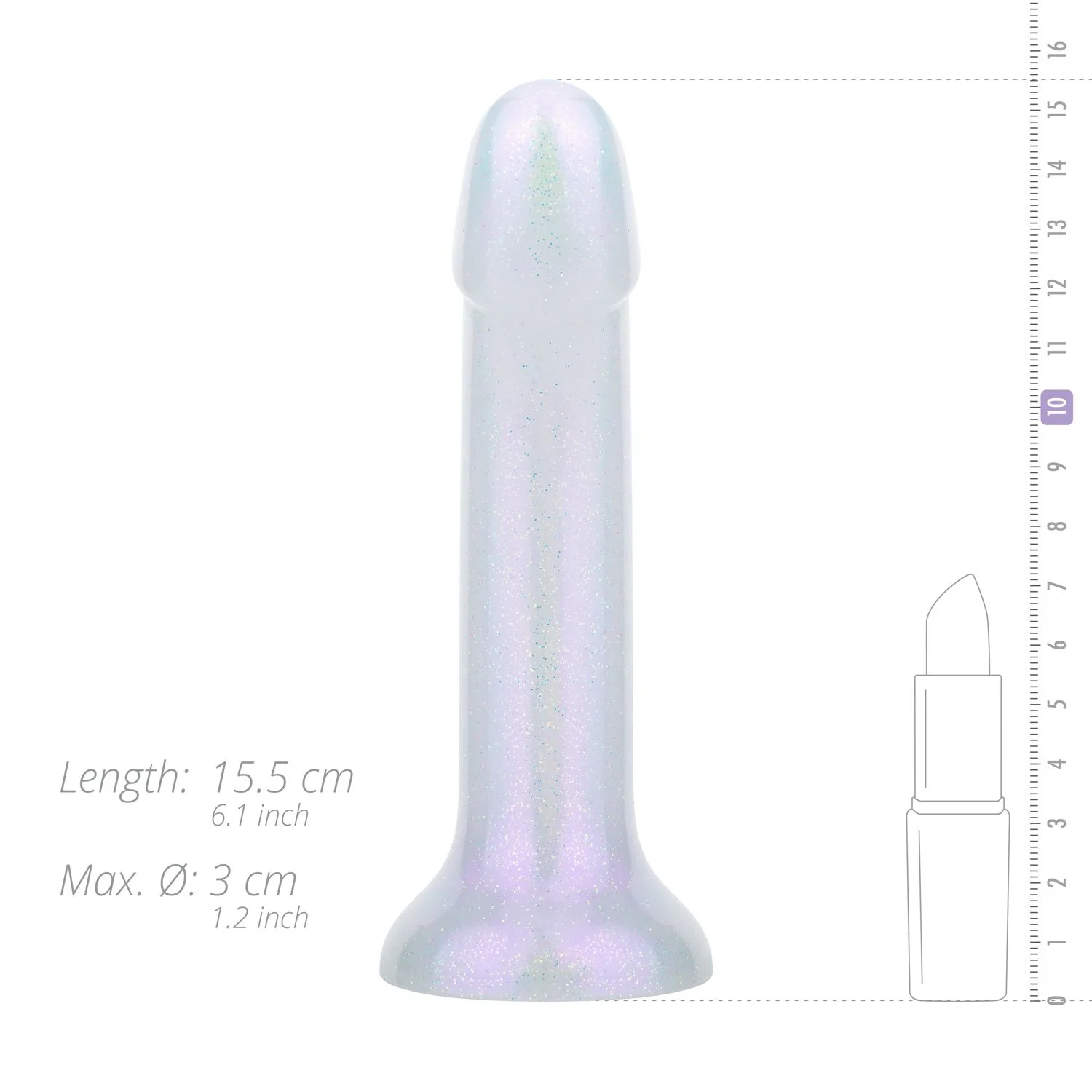 Mermaid Glitter Dildo - 15 cm
