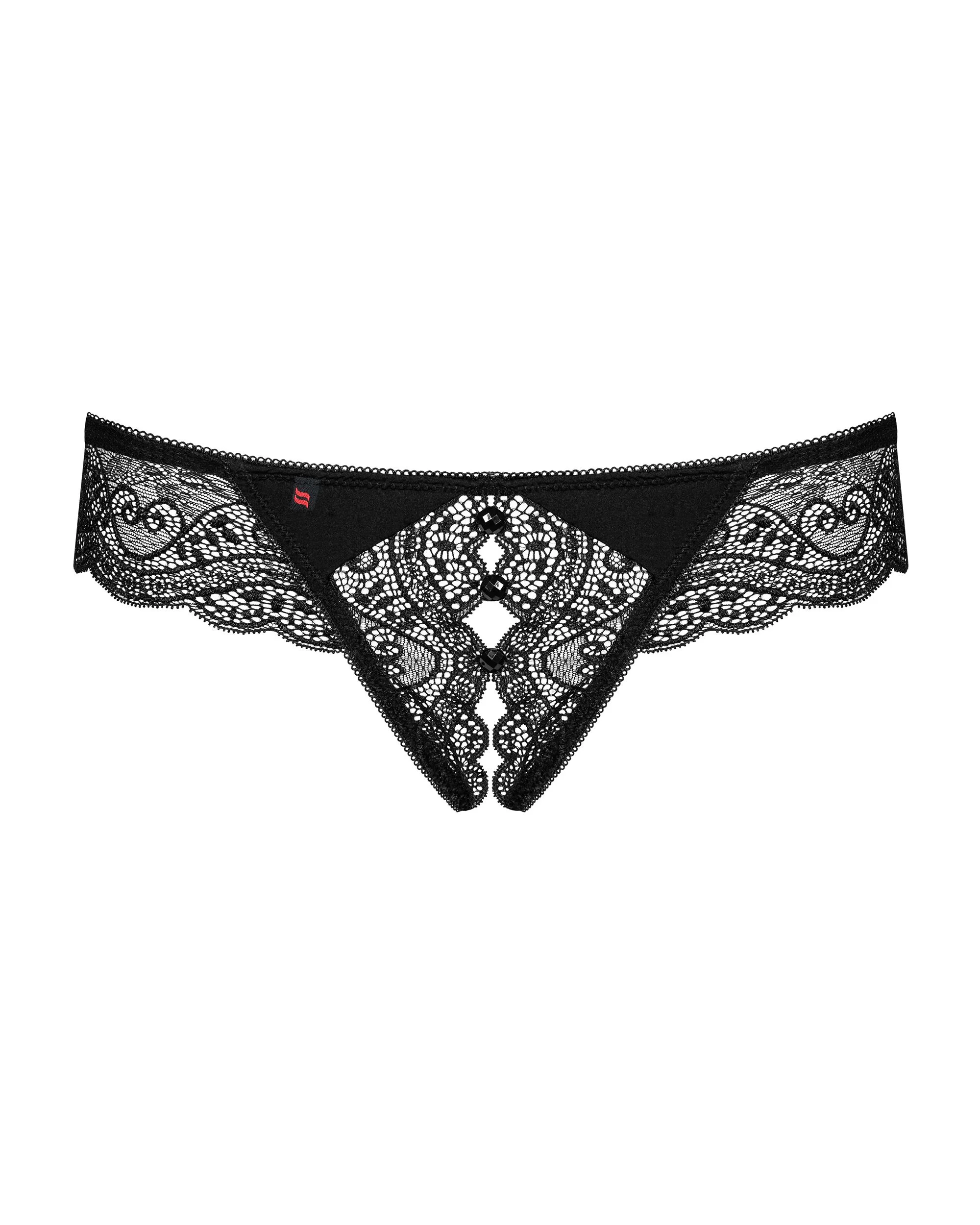 Miamor String Met Open Kruisje - Zwart