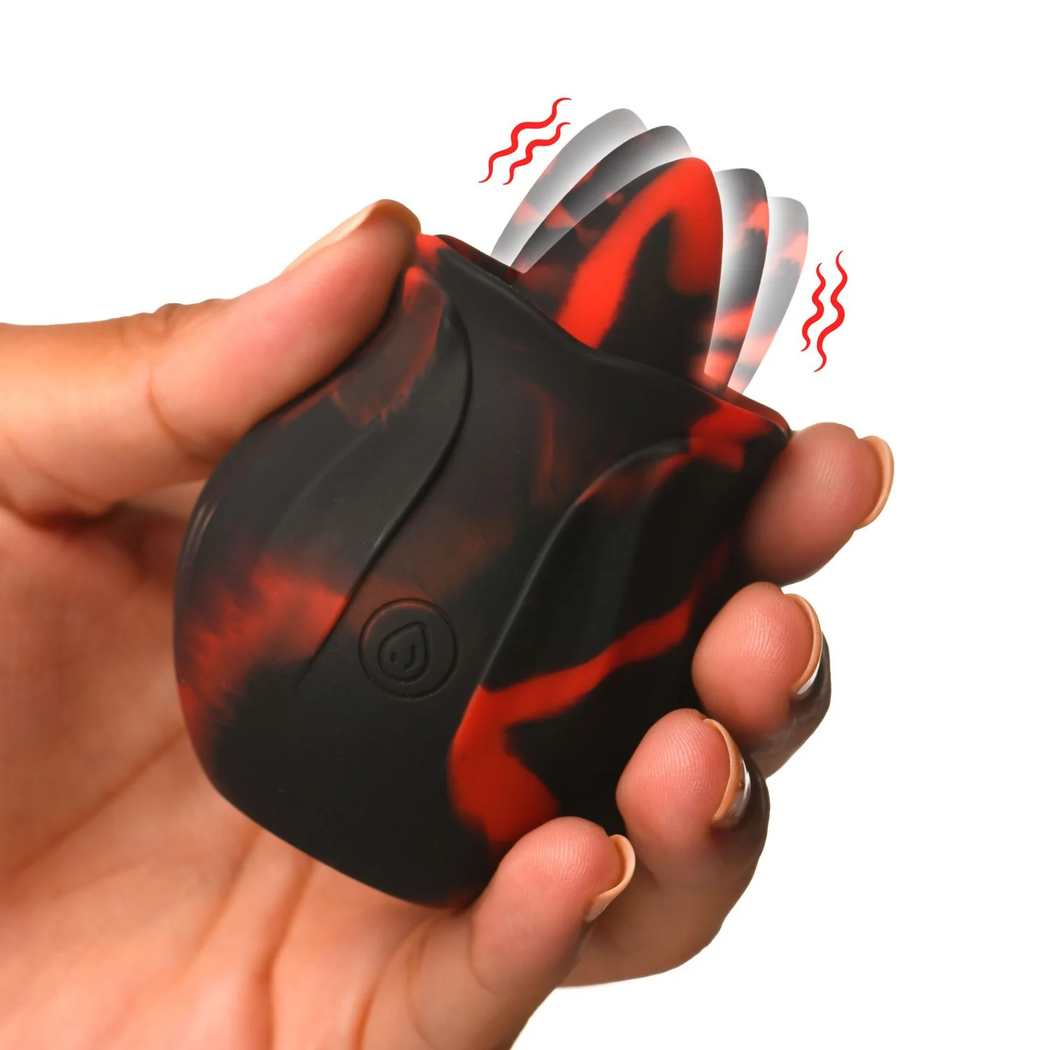 BLOOMGASM - Black Kiss Rimmende Roos Vibrator - Rood/Zwart