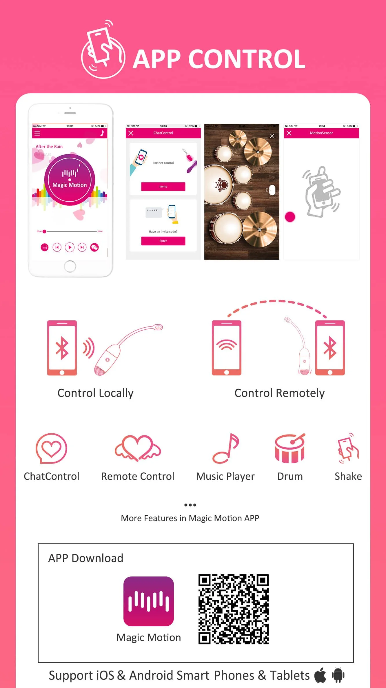 Magic Motion - Vini App Controlled Vibratie Eitje - Roze&Wit