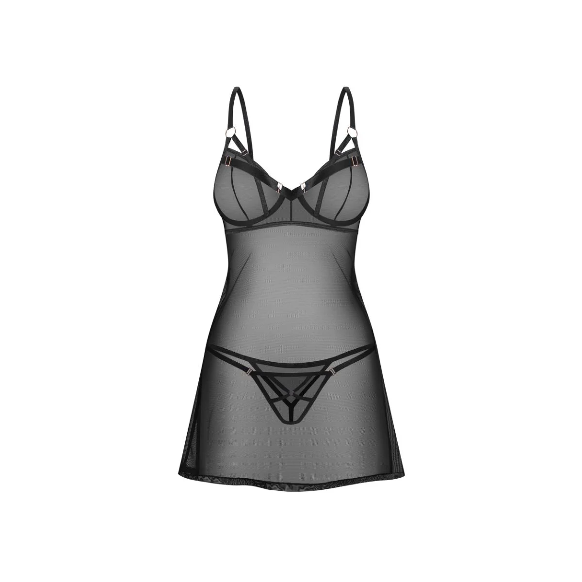 Obsessive – Euridia Chemise & Tanga – Black