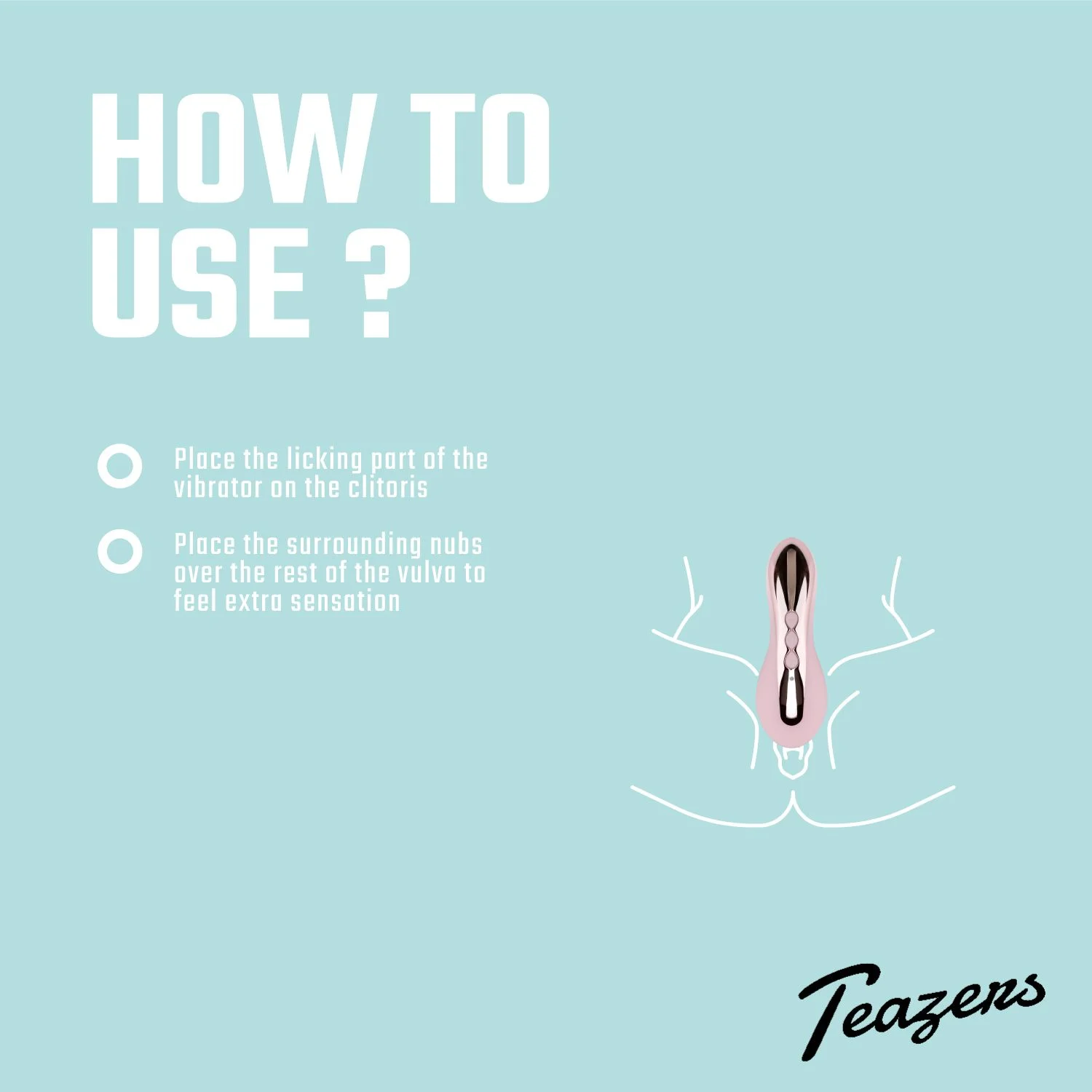 Teazers – Clitoral Tong Vibrator – Roze