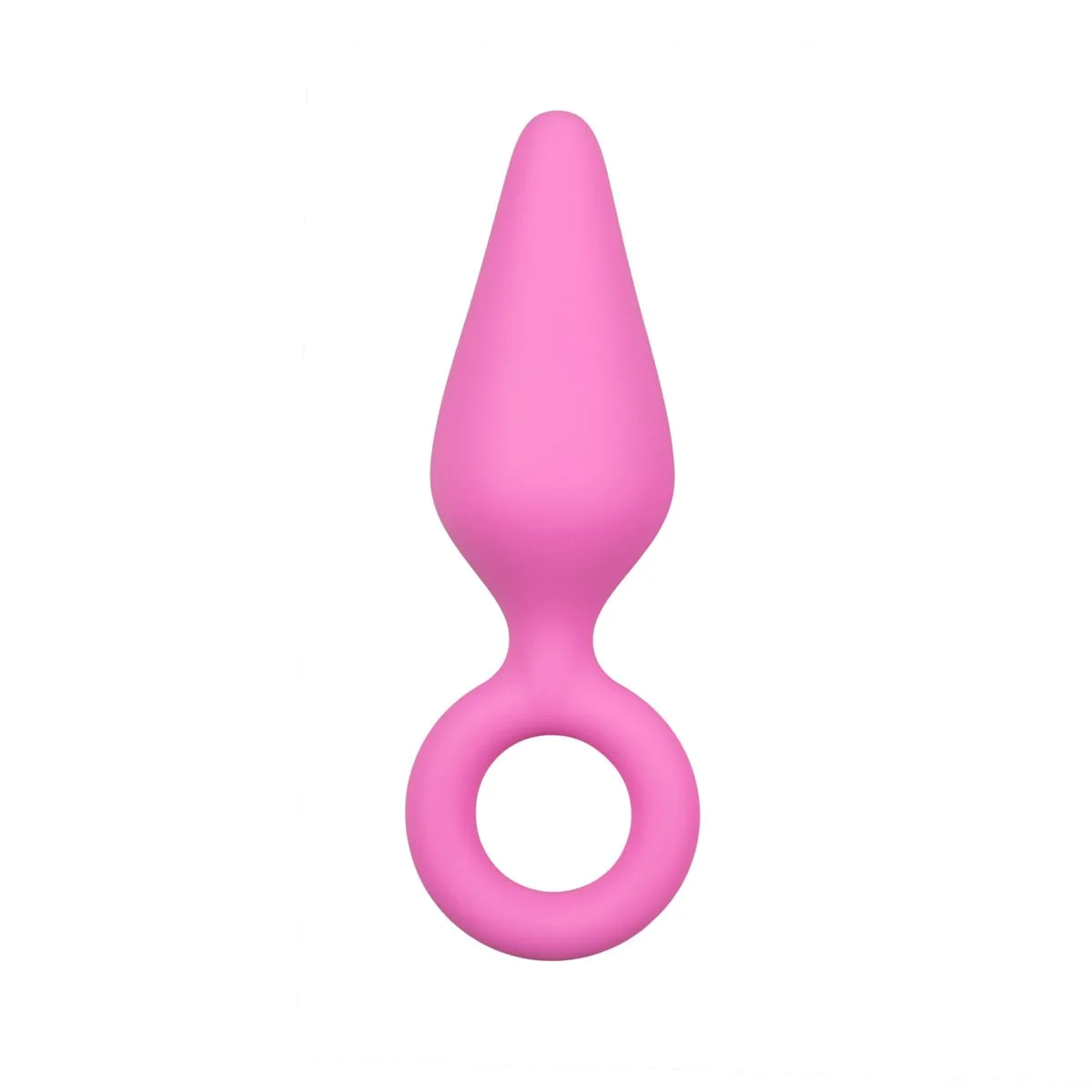 Roze buttplugs met trekring - setje