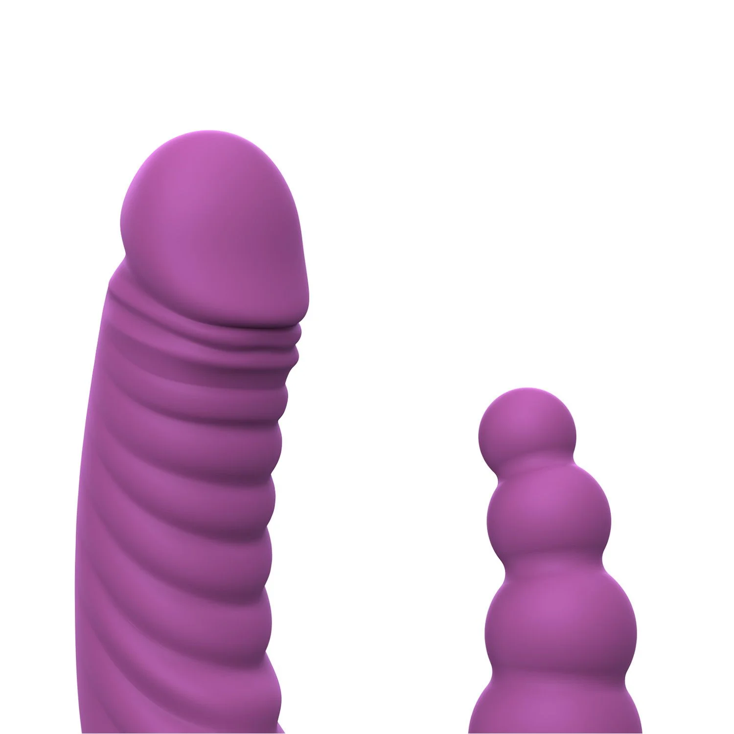 Teazers - Double Vibrator met Zuignap en Afstandsbediening - Paars