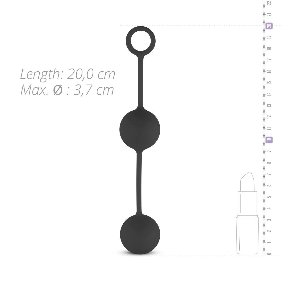 Canon Balls Vaginaballetjes Met Contragewicht - Zwart