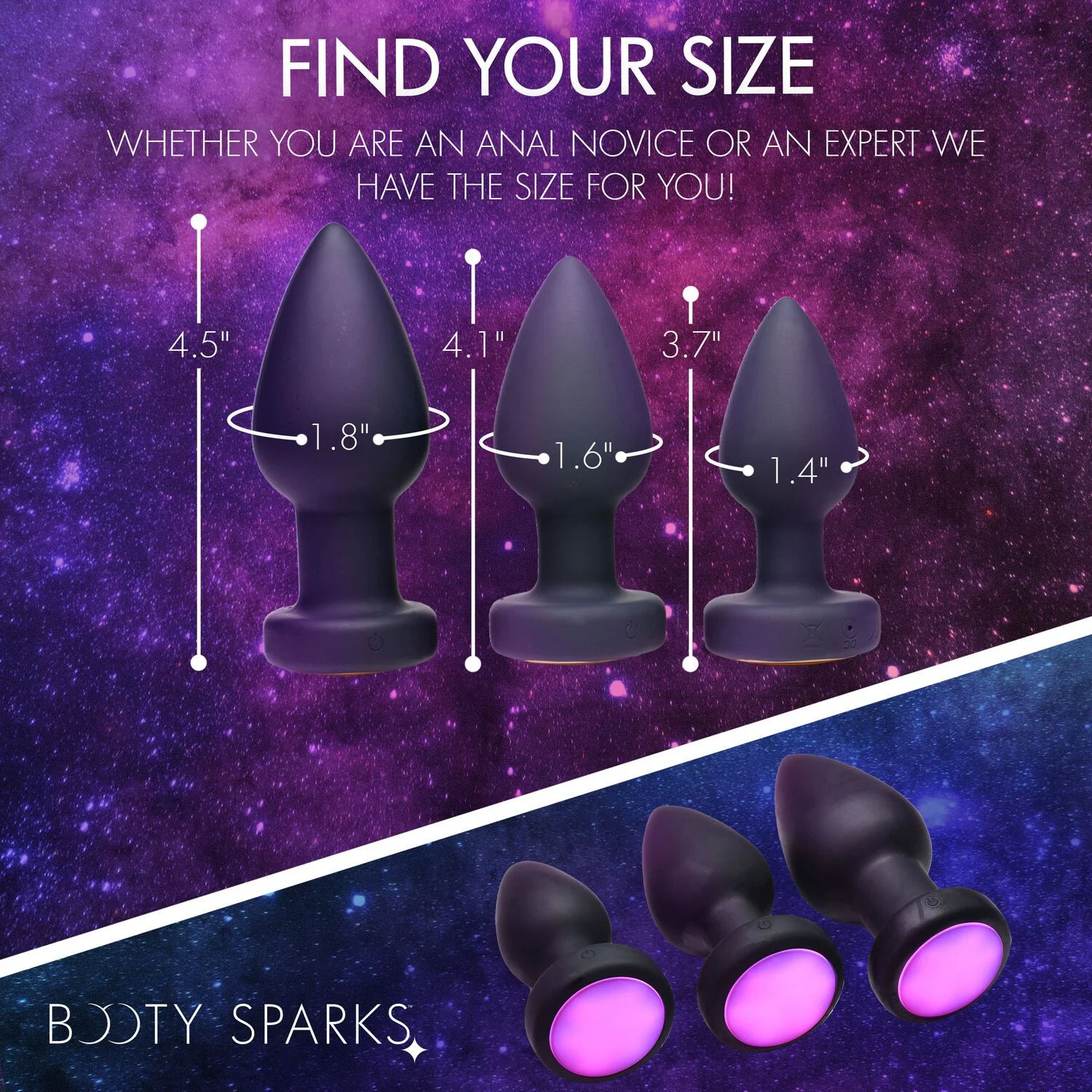 BOOTY SPARKS - Light Up Compacte Anaalplug
