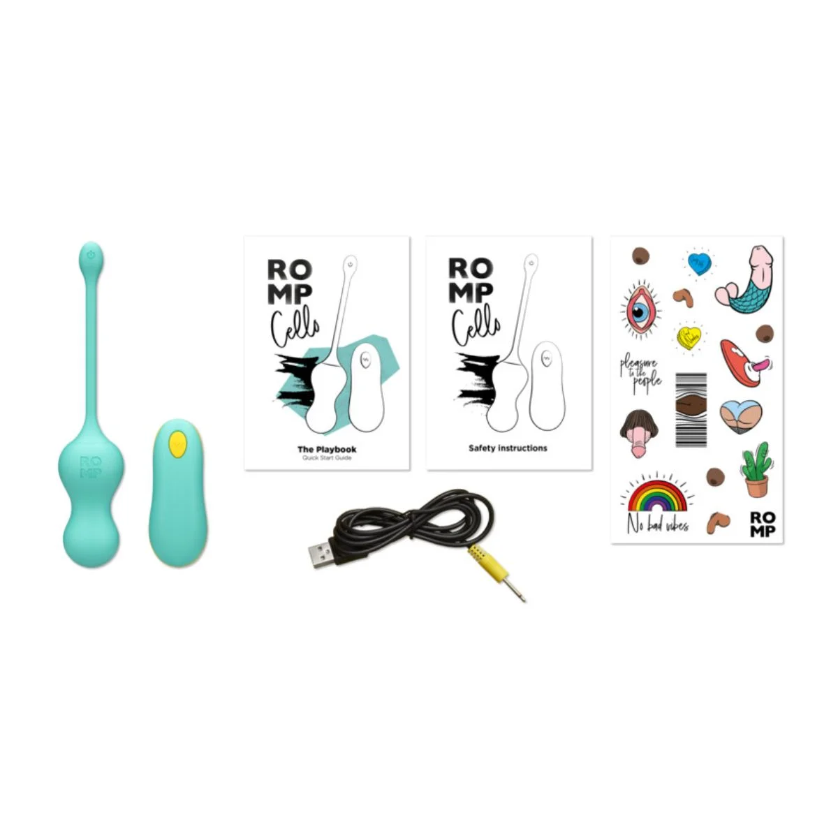 ROMP – Cello Vibrerende Love Egg – Turquoise