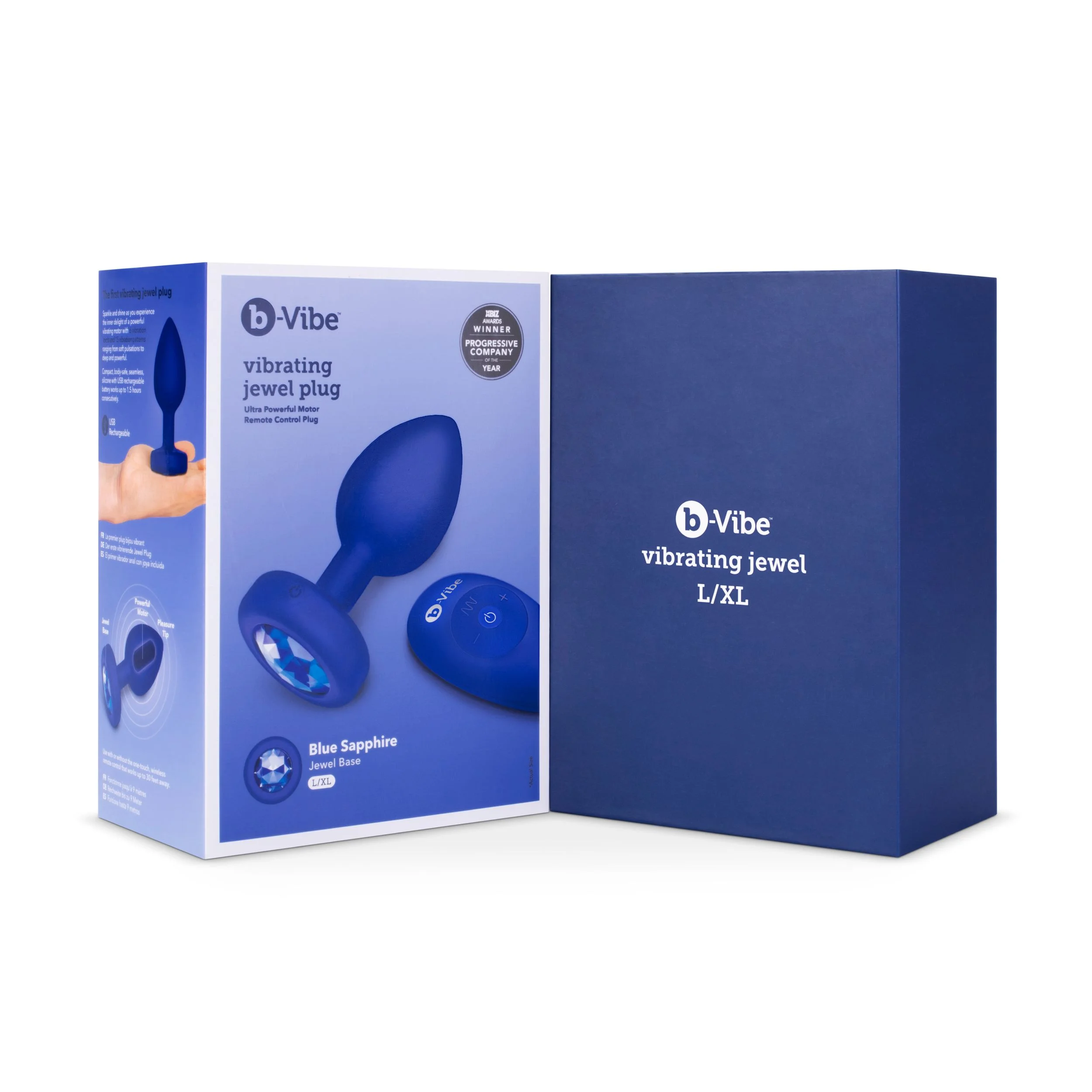 B-Vibe - Vibrerende Juwelen Plug L/XL Navy