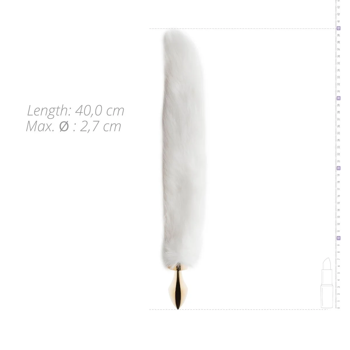– FETISH COLLECTION Buttplug – Witte Vossenstaart
