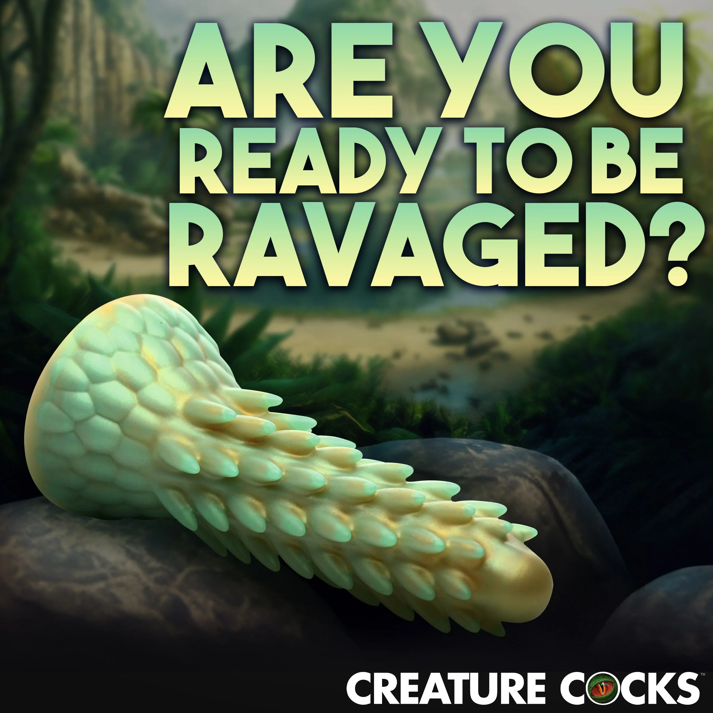 Stegosaurus Spiky Reptiel Dildo - Groen