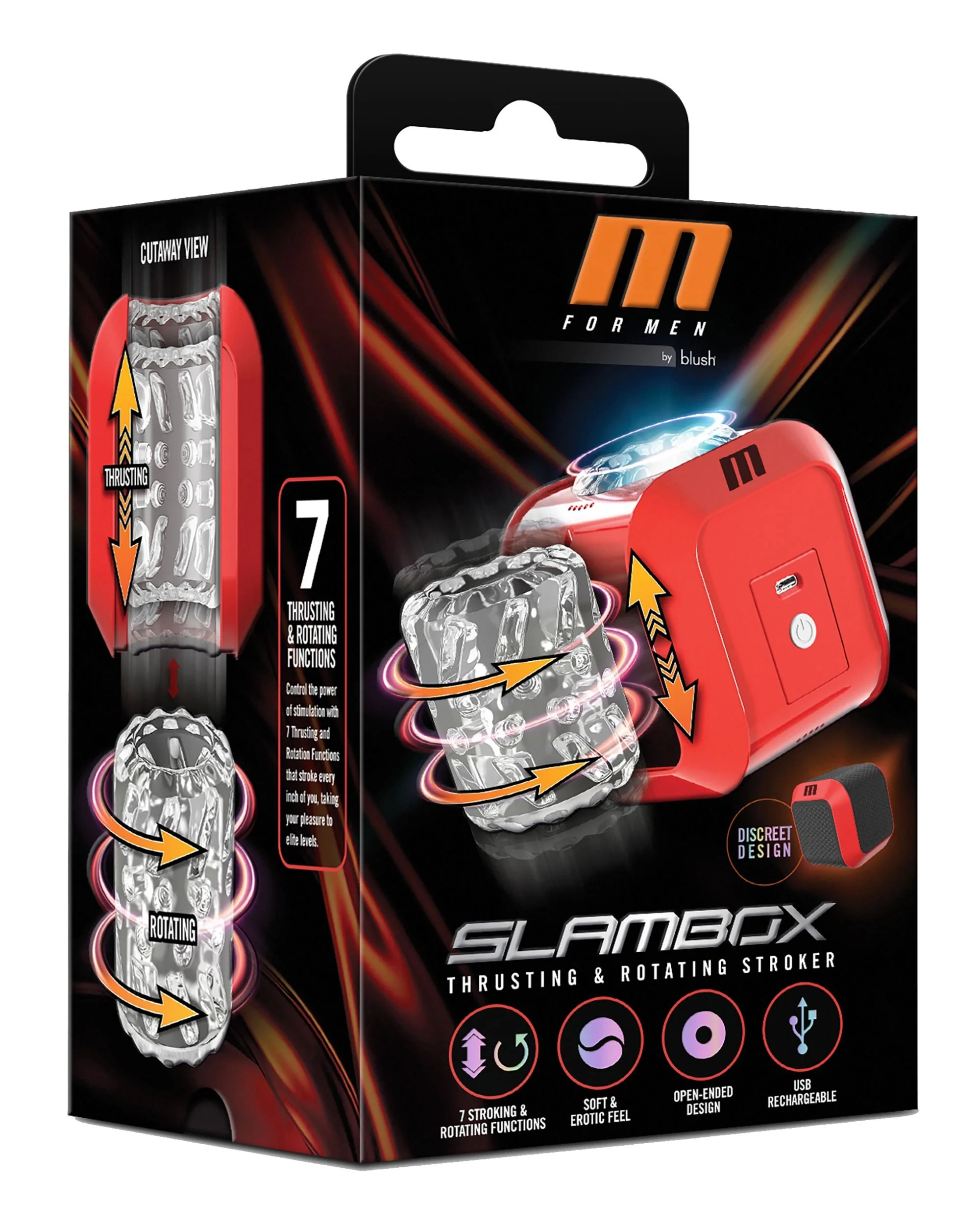 Blush Novelties - SlamBox Masturbator - Rood/Zwart