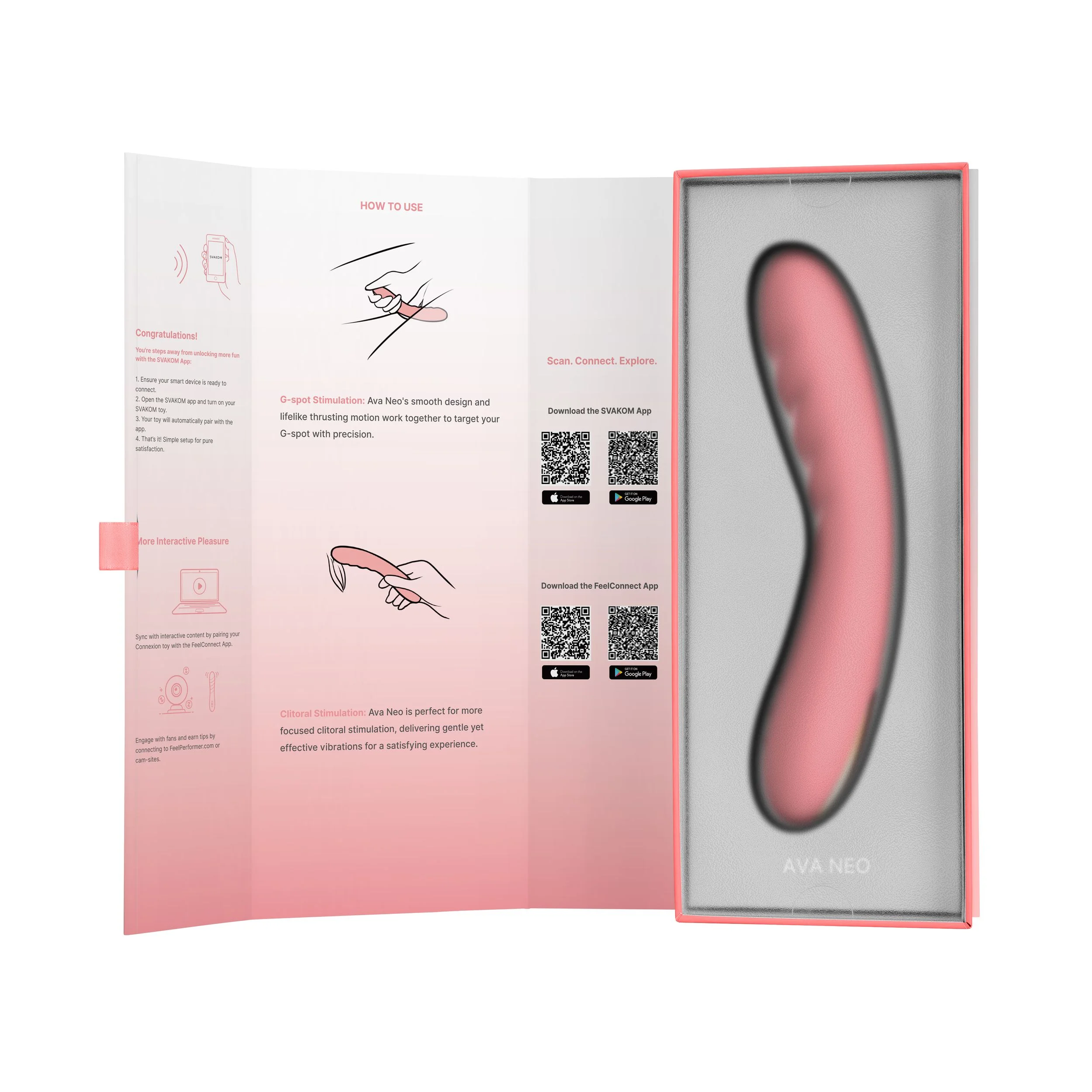 SVAKOM - Ava Neo Interactieve Stotende Vibrator - Perzik