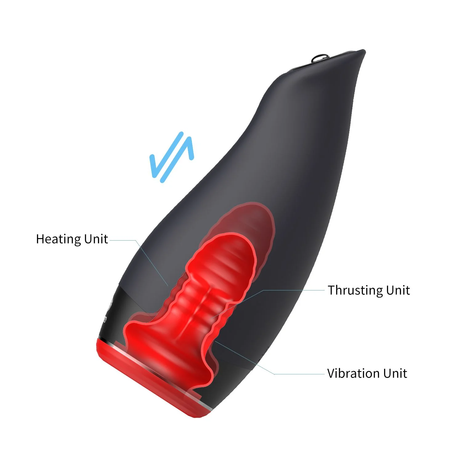 OTOUCH - Pleasure Engine Verwarmende, Stotende en Vibrerende Masturbator