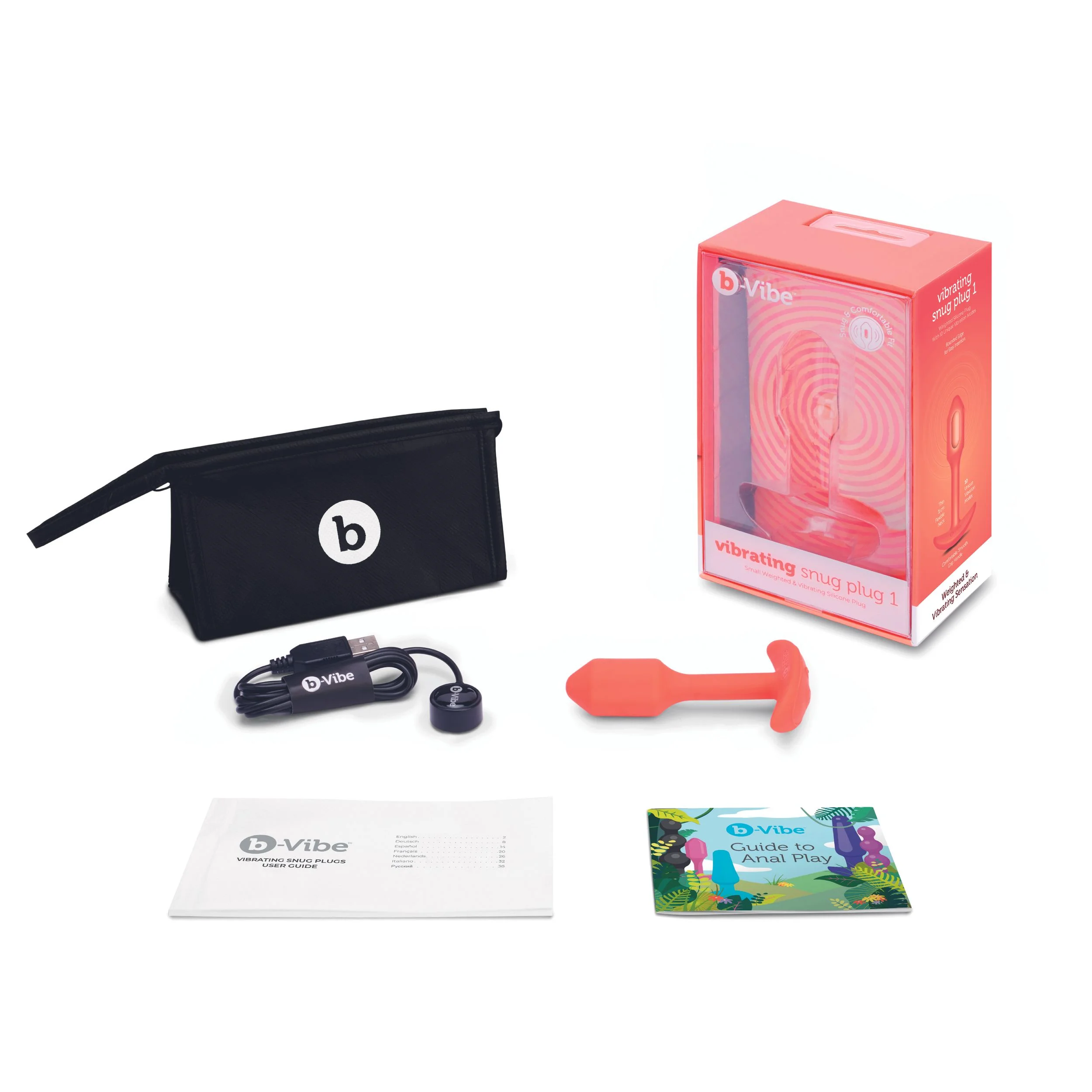 B-Vibe - Vibrerende Snug Plug 1 (S) Oranje