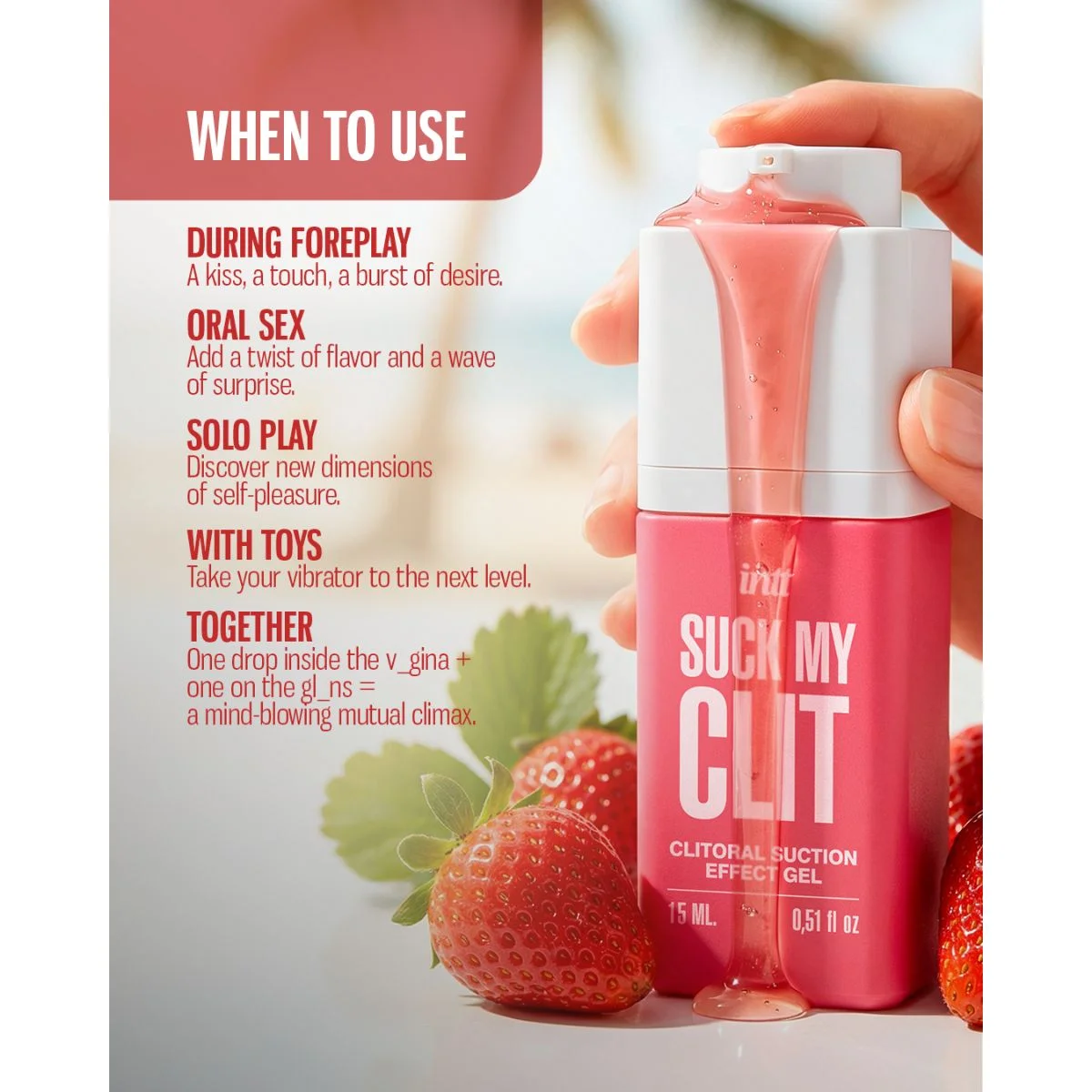 INTT - Suck My Clit Gel Tropical Mango - 15ml
