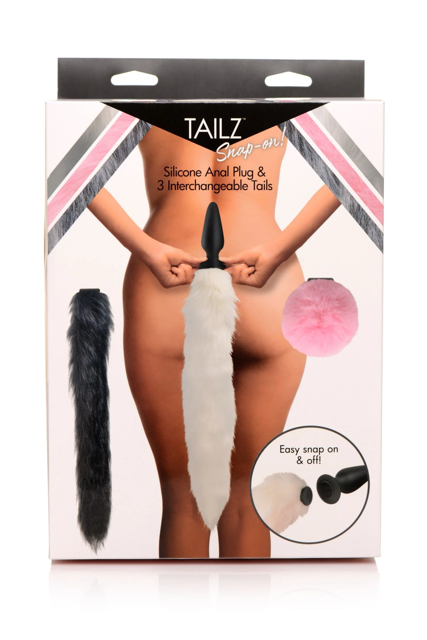 TAILZ - Snap-On Anaalplug met 3 Verwisselbare Staarten
