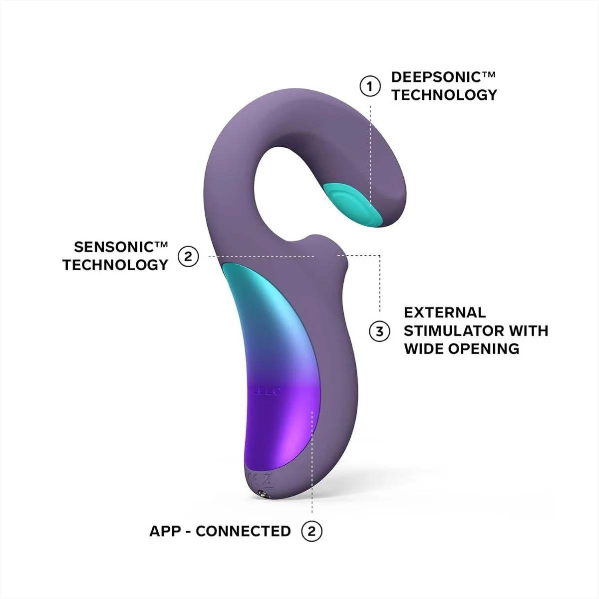 LELO - ENIGMA Double Sonic A-spot vibrator - Zwart