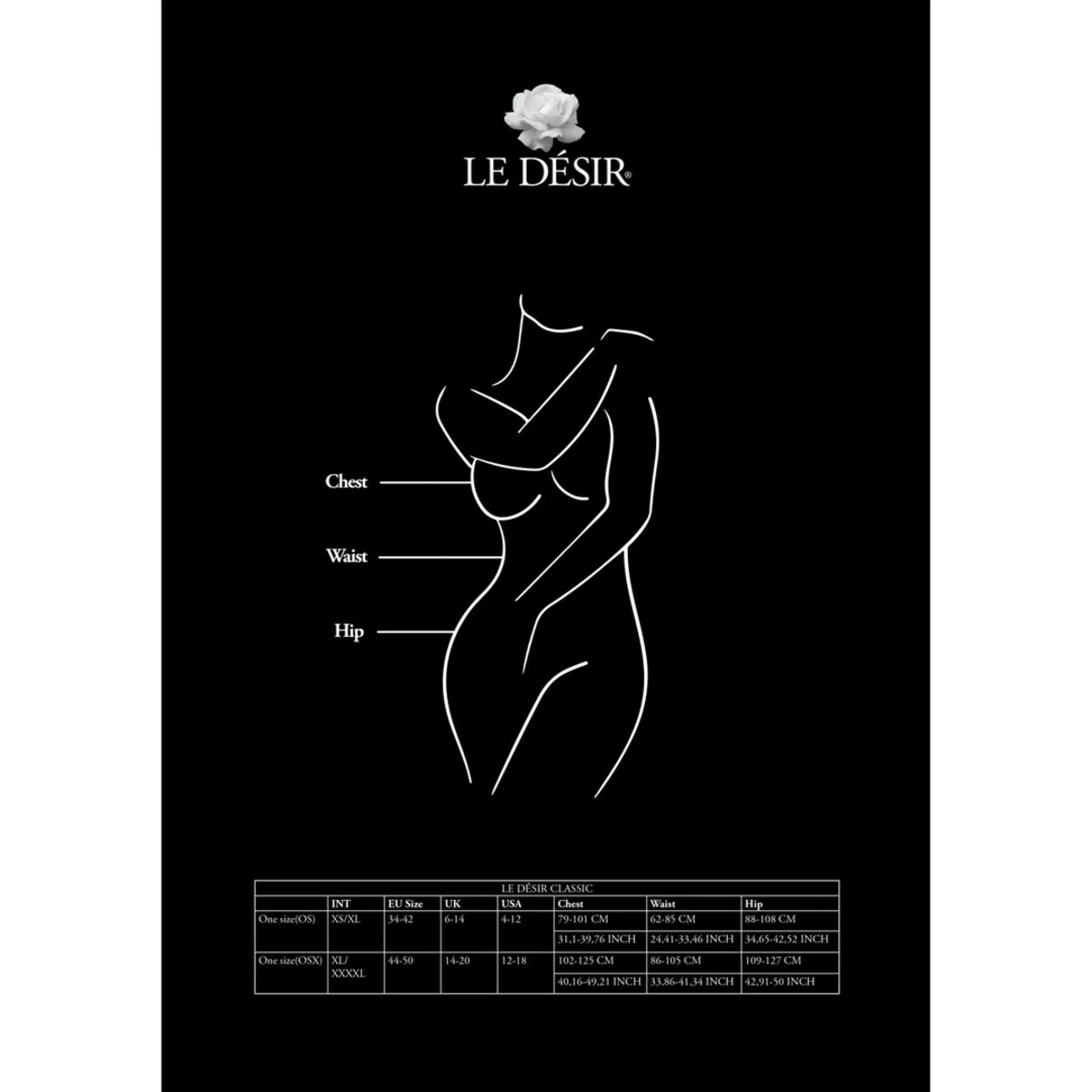Le Desir - Jarretel Bodystocking van Fence Net - Queen Size - Zwart