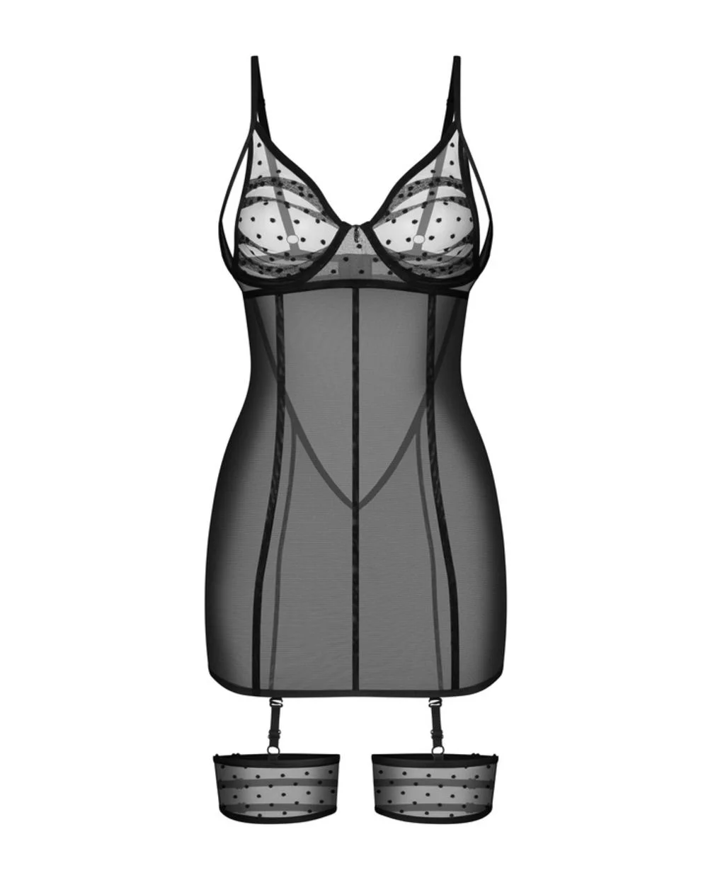 Obsessive - Nuites Chemise - Zwart