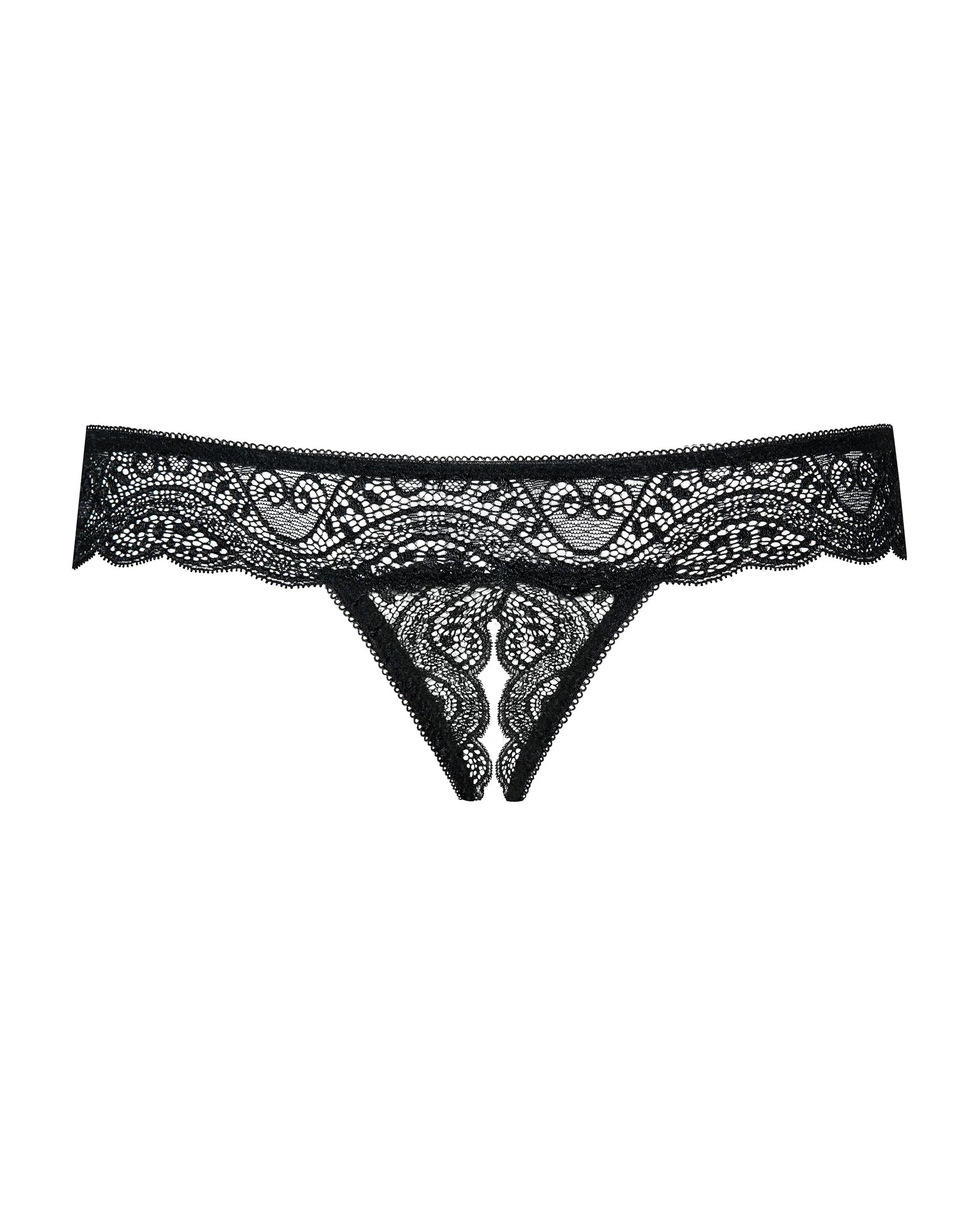 Miamor String Met Open Kruisje - Zwart