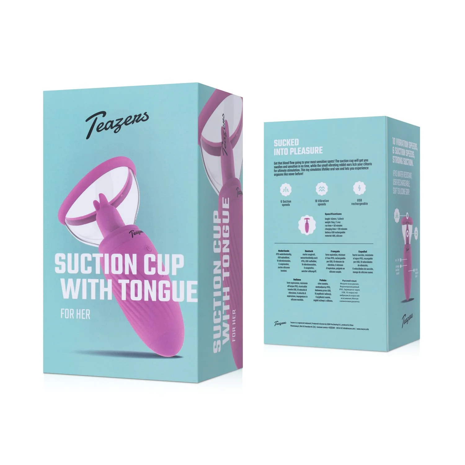 Teazers Suction Cup met Clitoris Vibrator