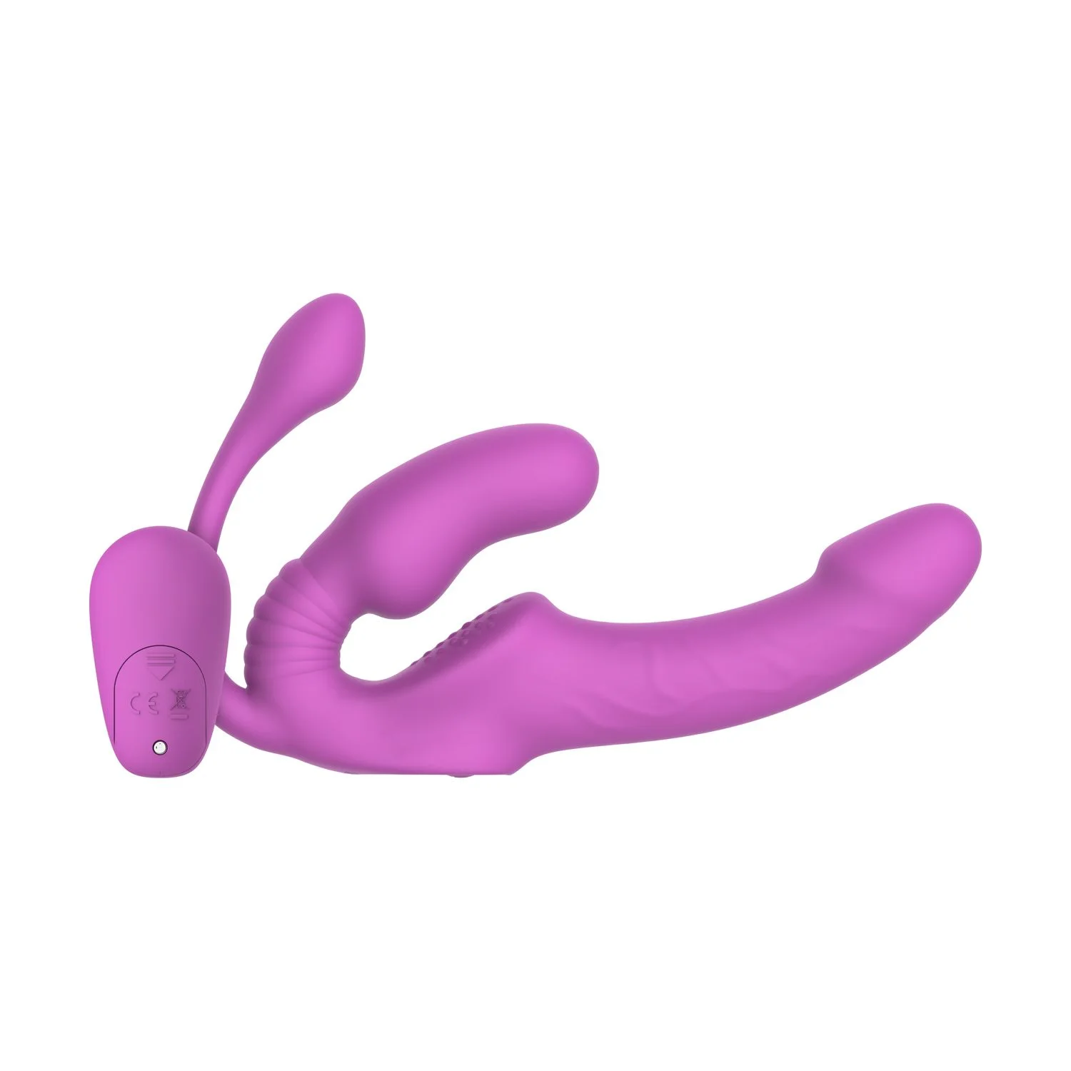 Teazers – Strapless Strap-On met Anaal Plug – Pink