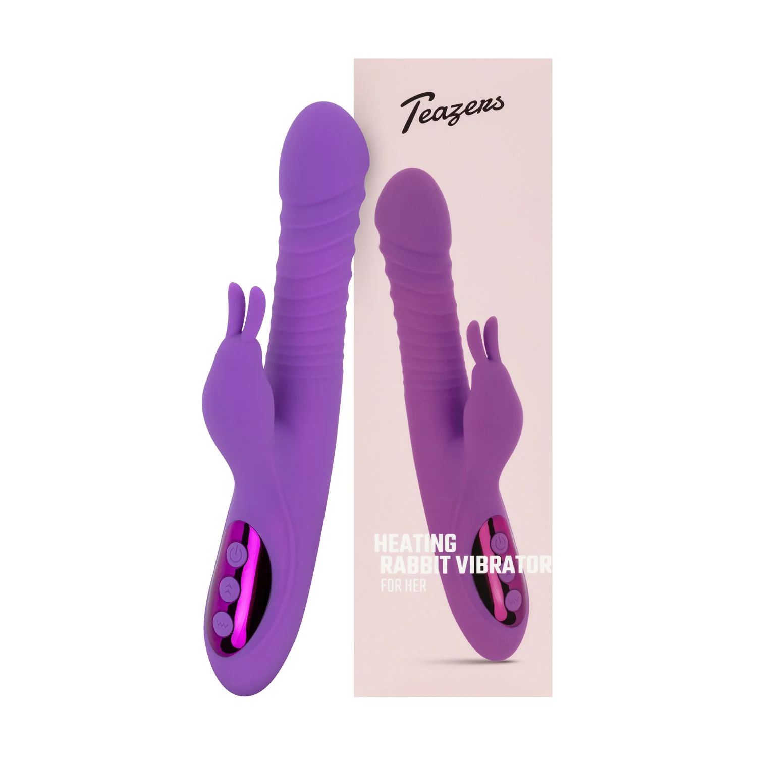 Teazers – Stotende, Verwarmende Rabbit Vibrator – Paars