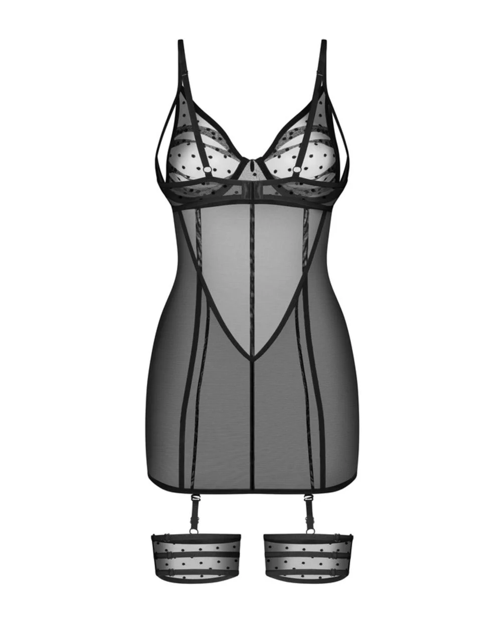 Obsessive - Nuites Chemise - Zwart