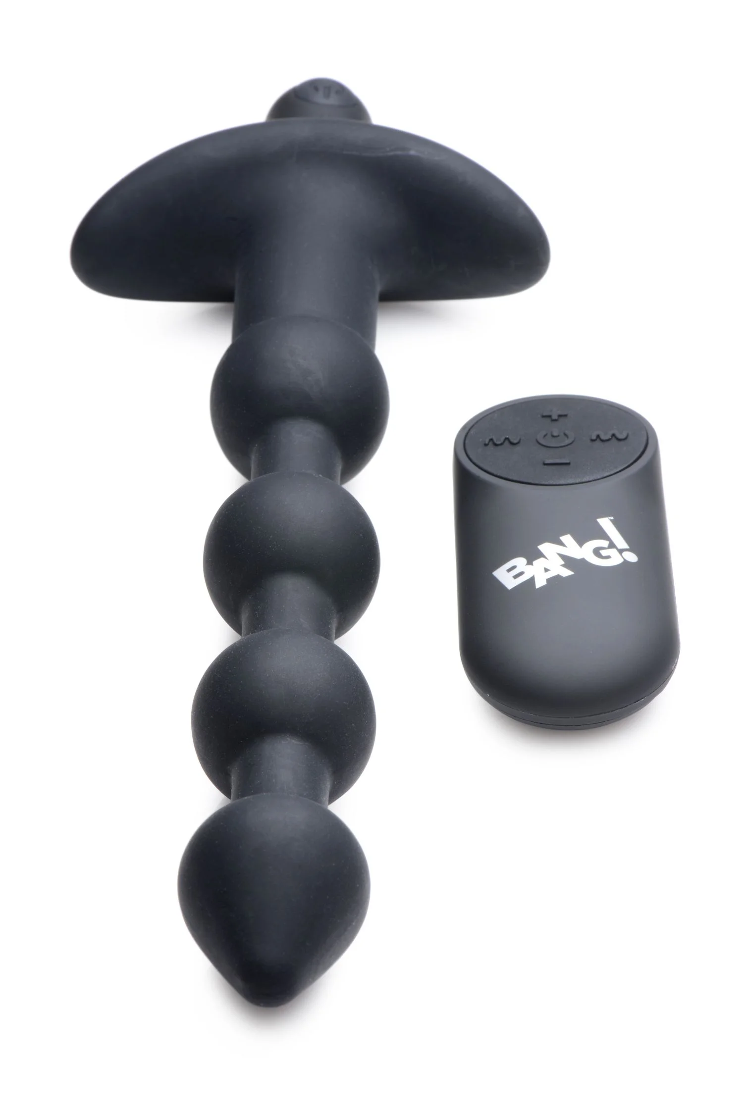 BANG! - 28X Vibrerende Silicone Anaalkralen met Afstandsbediening - Zwart