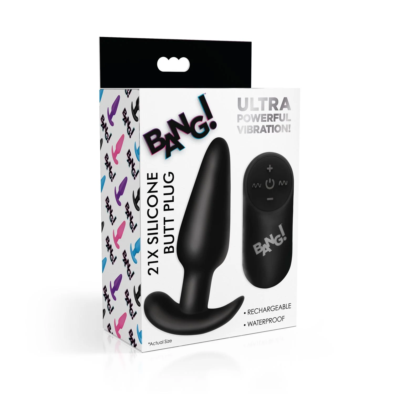 BANG! -  Vibrerende Anaalplug met Afstandsbediening -Zwart