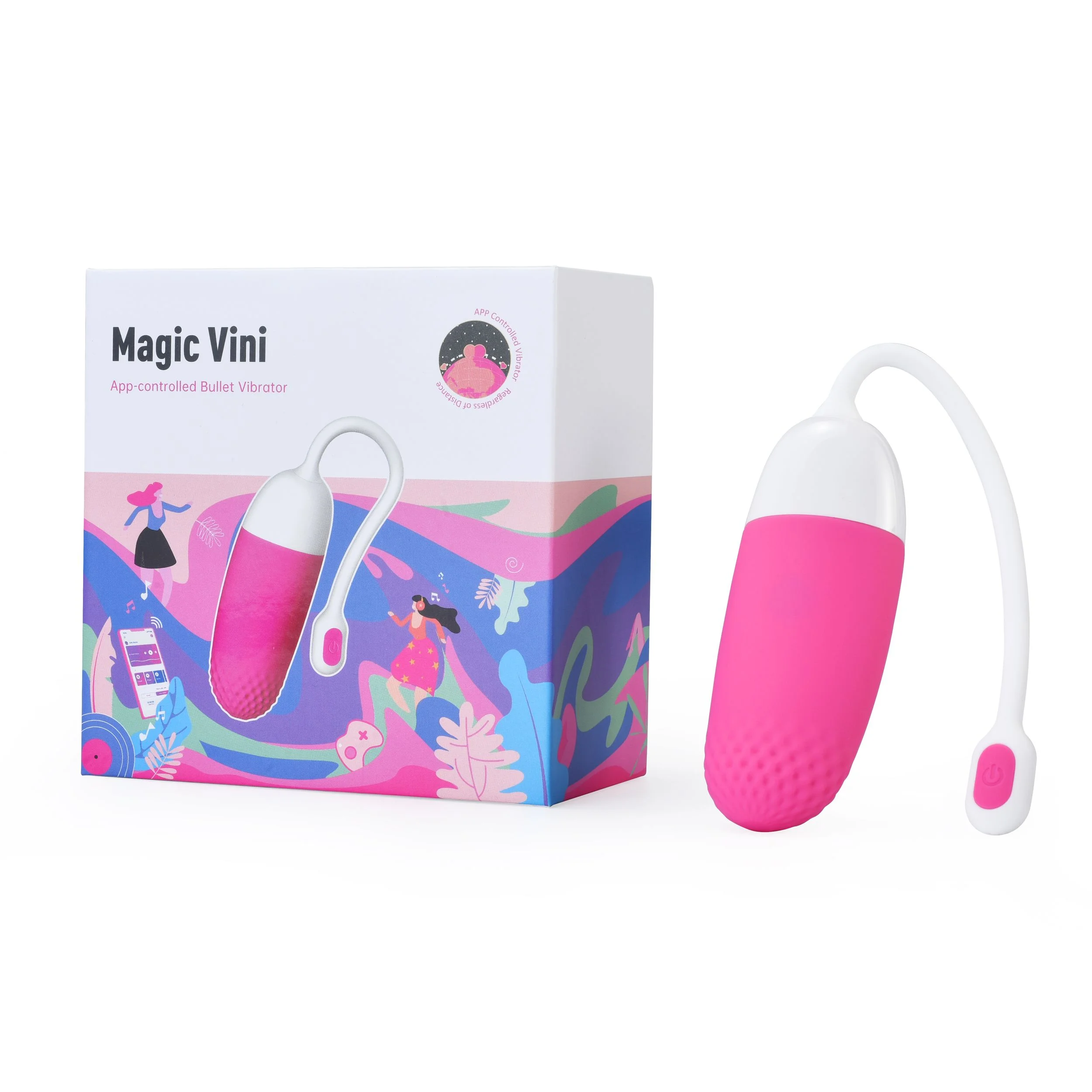 Magic Motion - Vini App Controlled Vibratie Eitje - Roze&Wit