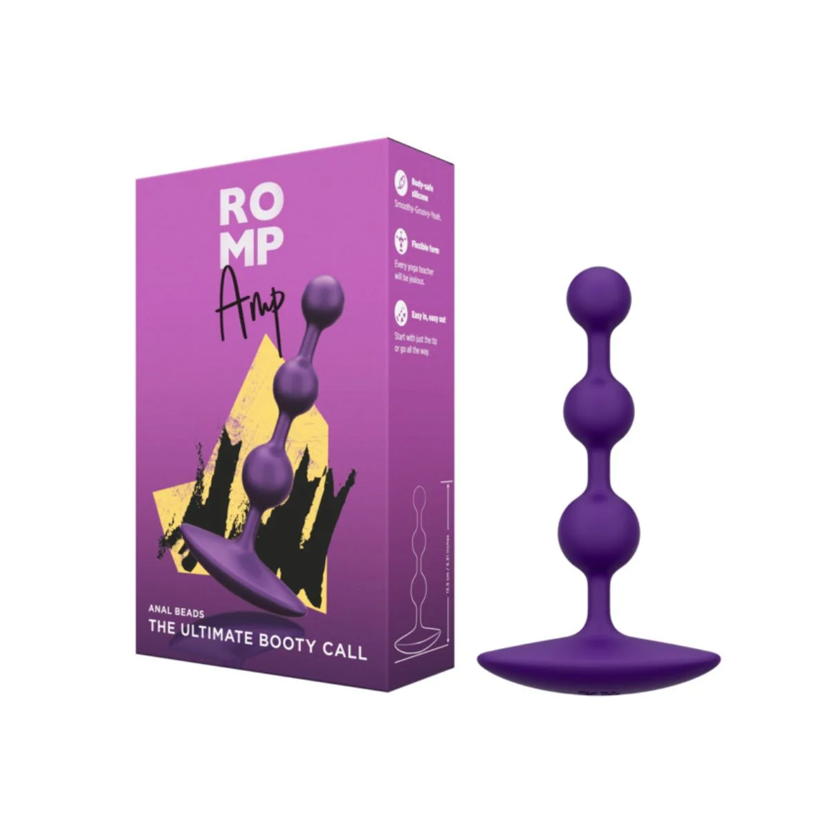 ROMP – Amp Siliconen Anaal Kralen – Paars