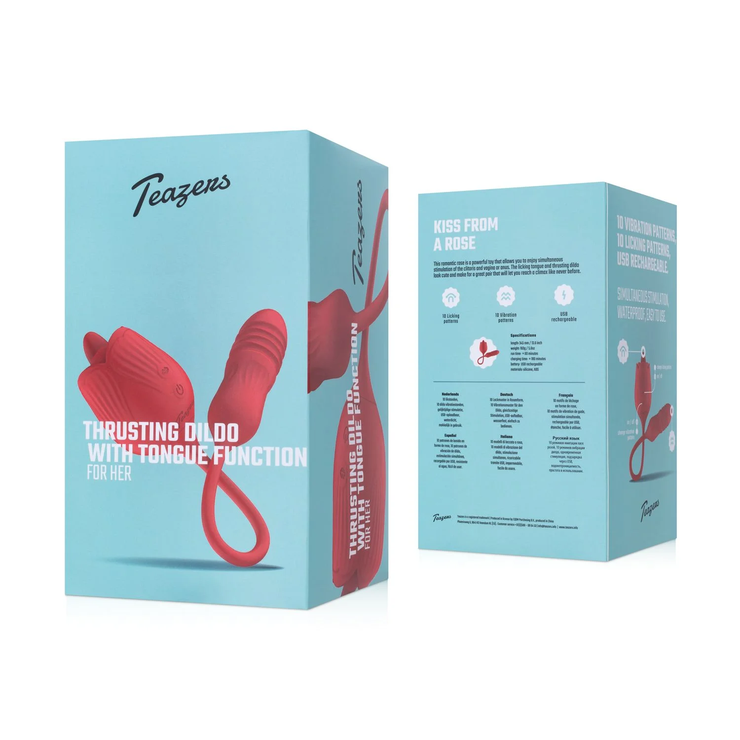 Teazers – Roos Stotende Dildo Vibrator – Rood