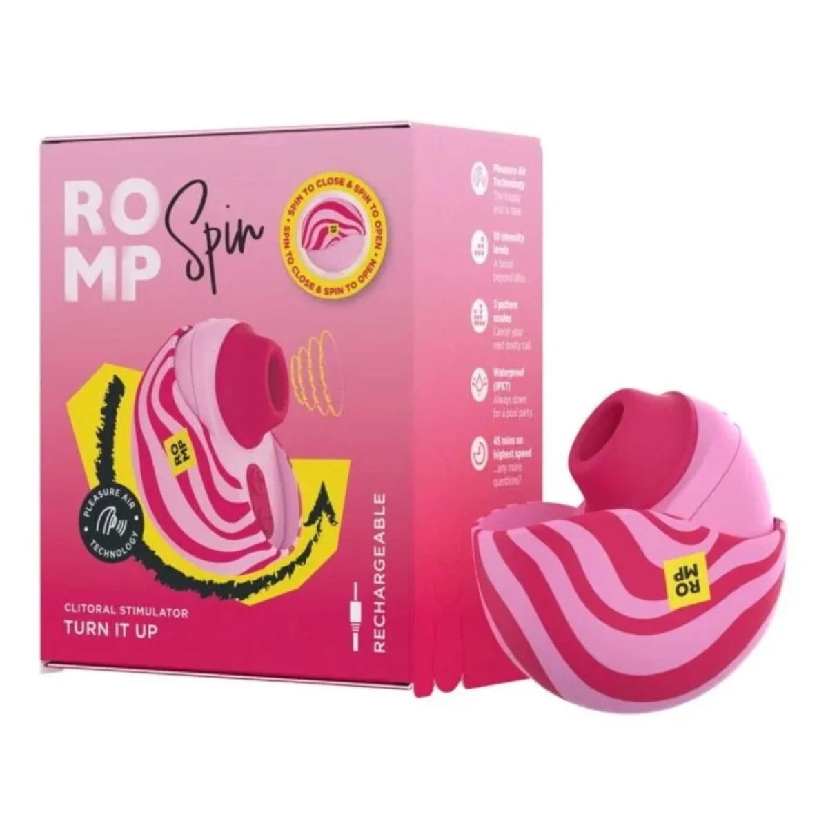 ROMP – Spin Luchtdruk Vibrator – Compact & Discreet Genot