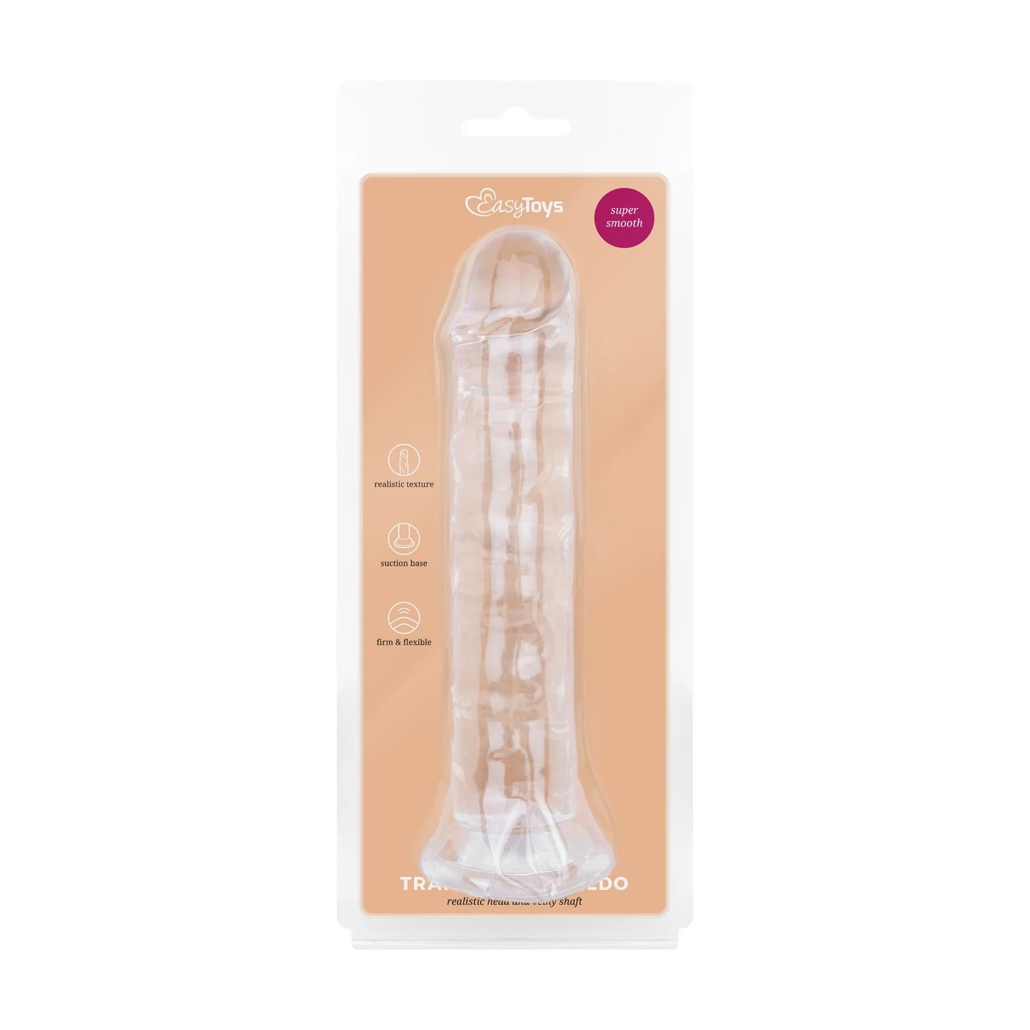 Jelly Dildo zonder ballen - 18 cm