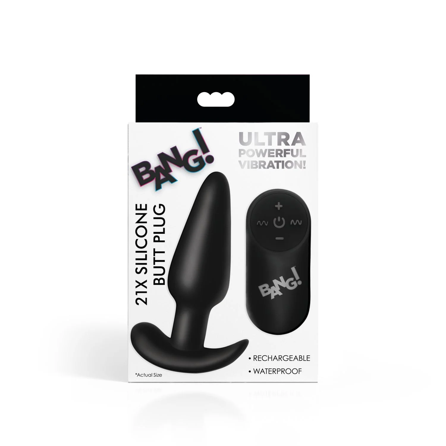 BANG! -  Vibrerende Anaalplug met Afstandsbediening -Zwart