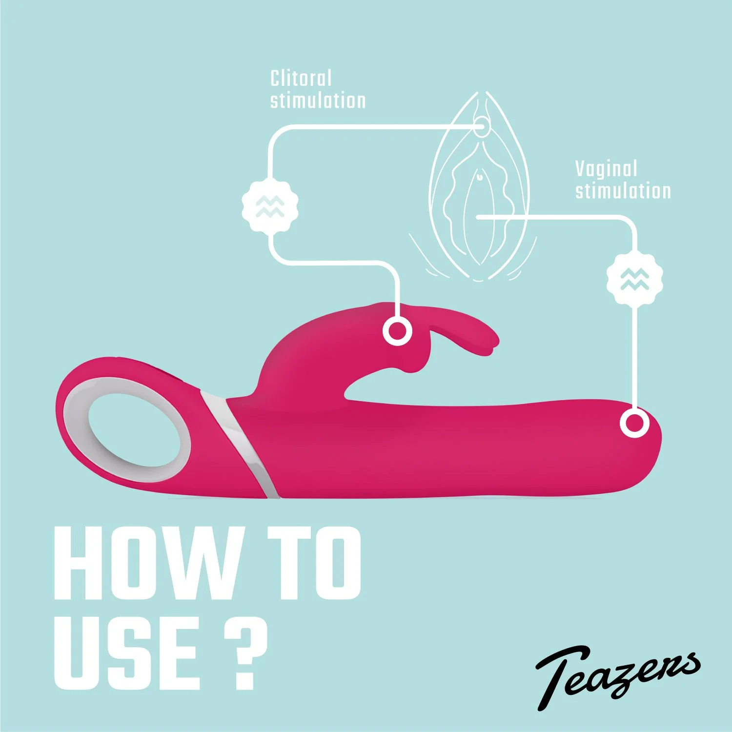 Teazers – Rabbit Vibrator – Roze