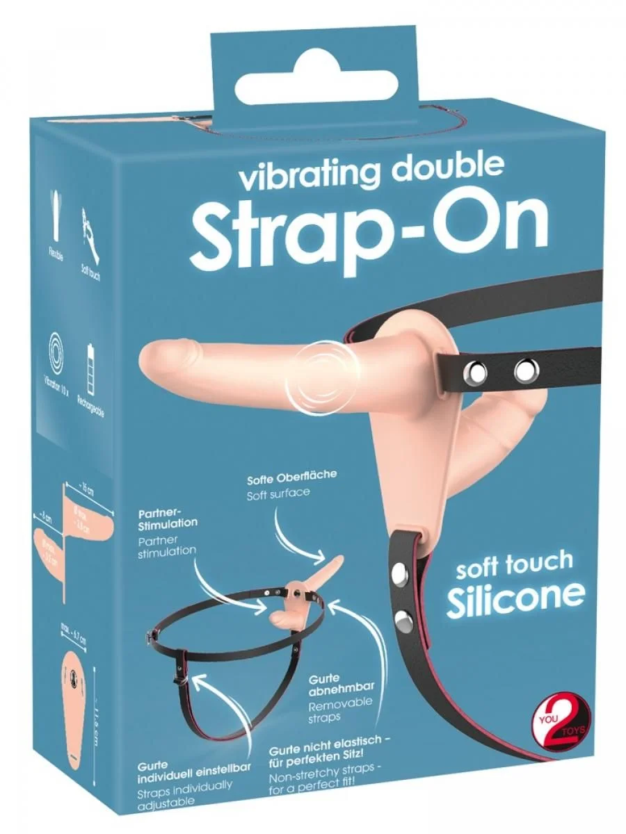 Strap-On Met Dubbele Vibrerende Dildo