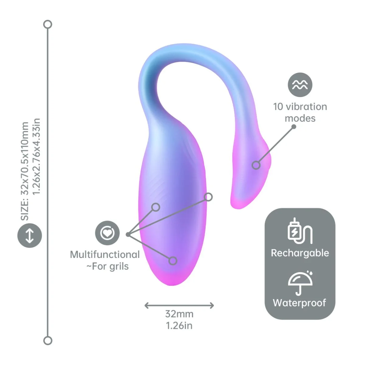 Magic Motion - Magic Flamingo Max Vibratie Ei - Blauw