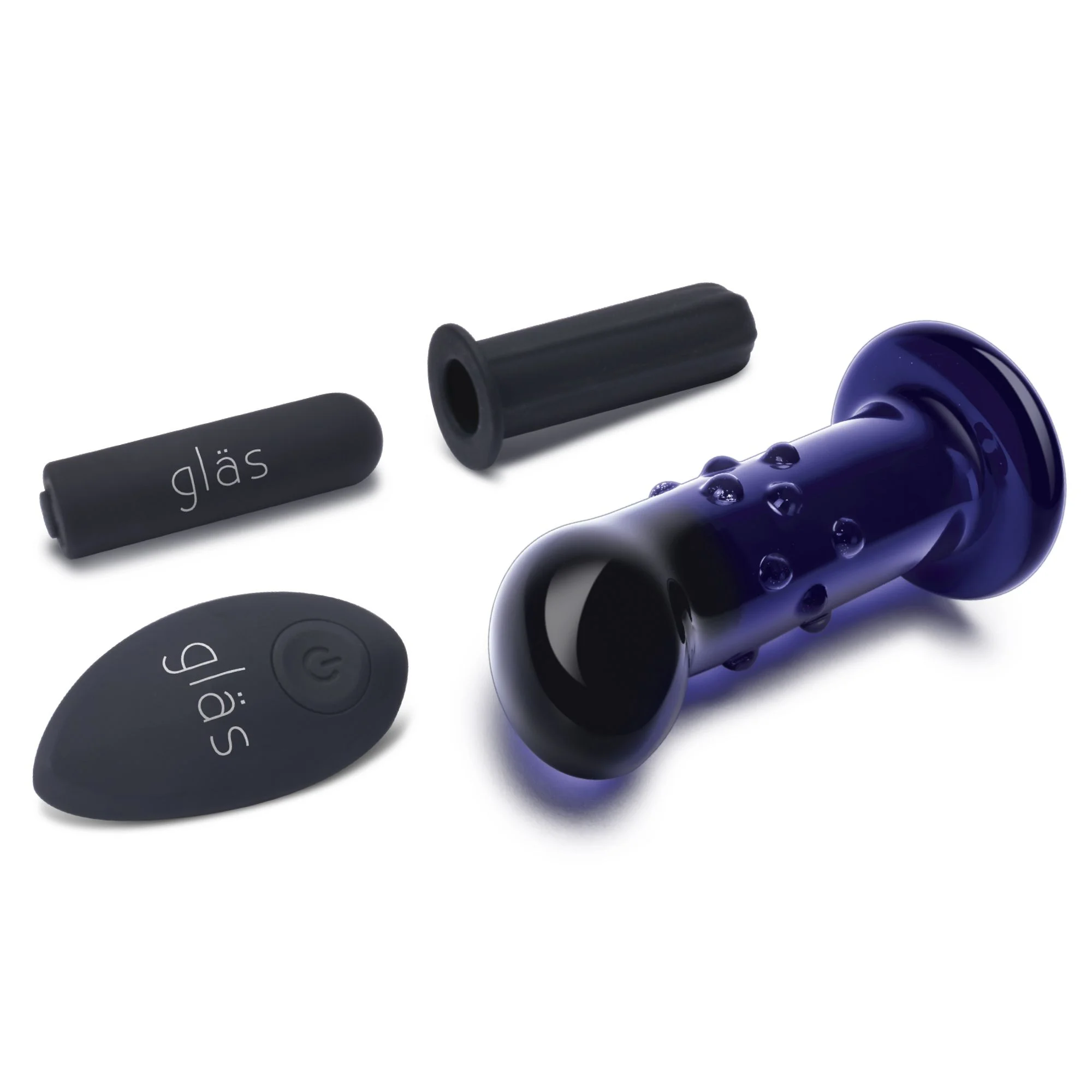 Glas - Rechargeable Remote Controlled Vibrating Dotted  G-Spot/P-Spot Plug
