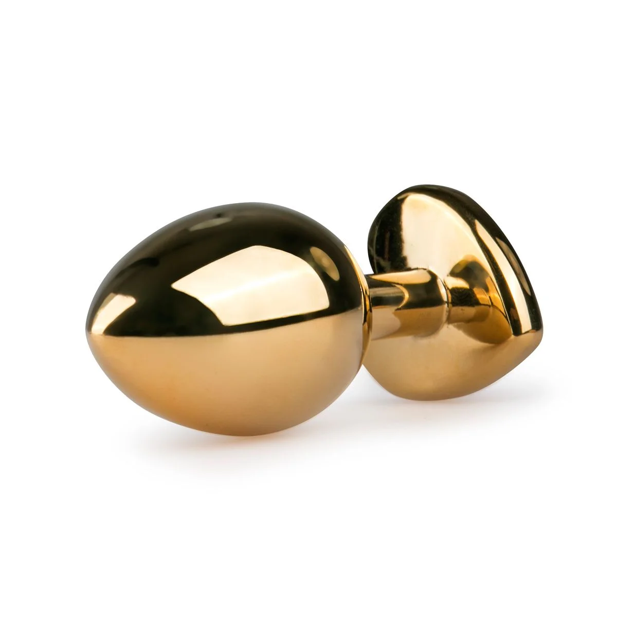 Metalen buttplug met hartje - goudkleurig