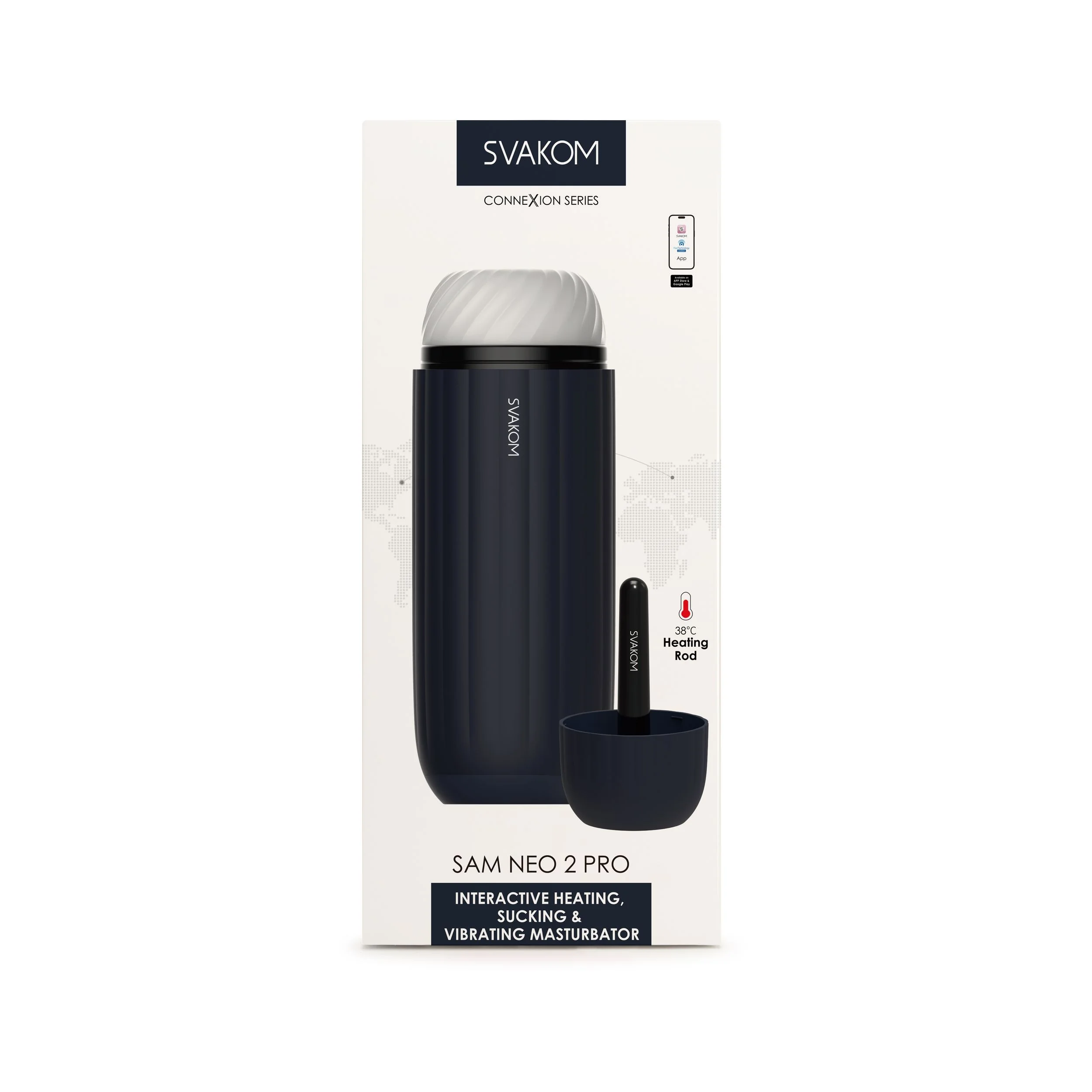SVAKOM - Sam Neo 2 PRO Interactieve Masturbator - Blauw