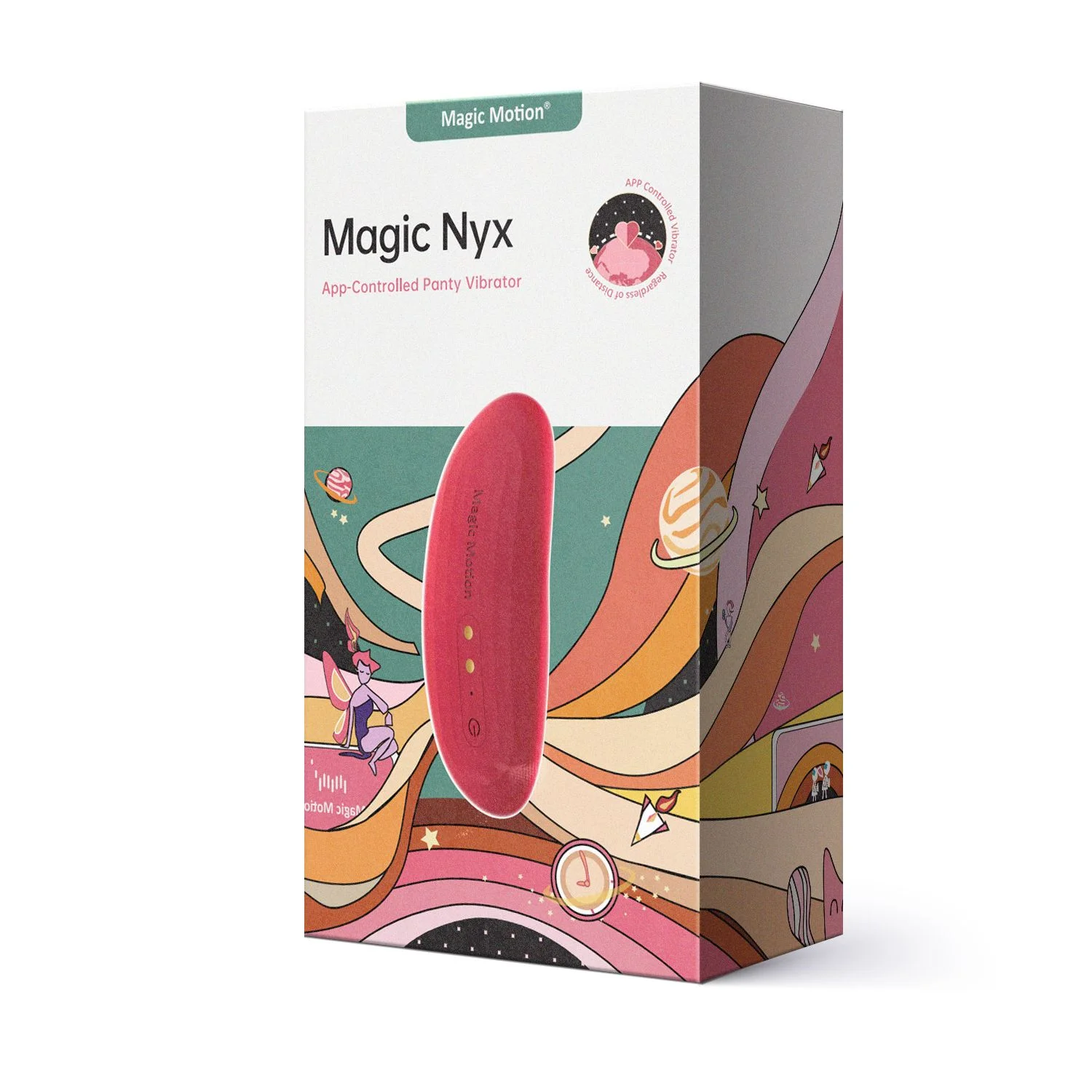 Magic Motion - App Gestuurde Nyx Smart Panty Vibrator - Rood
